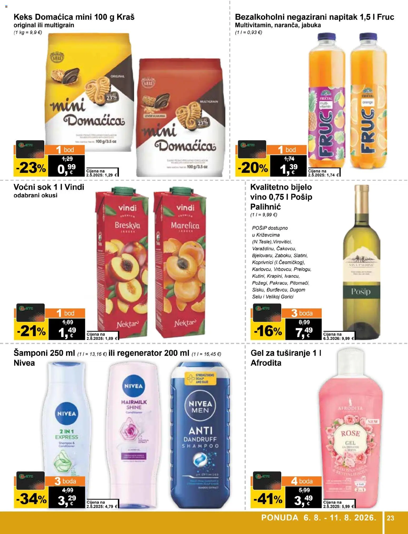 KTC katalog | vrijedi od 06.08.2026 | Stranica: 23 | Proizvodi: Regenerator, Sok, Breskva, Jabuka