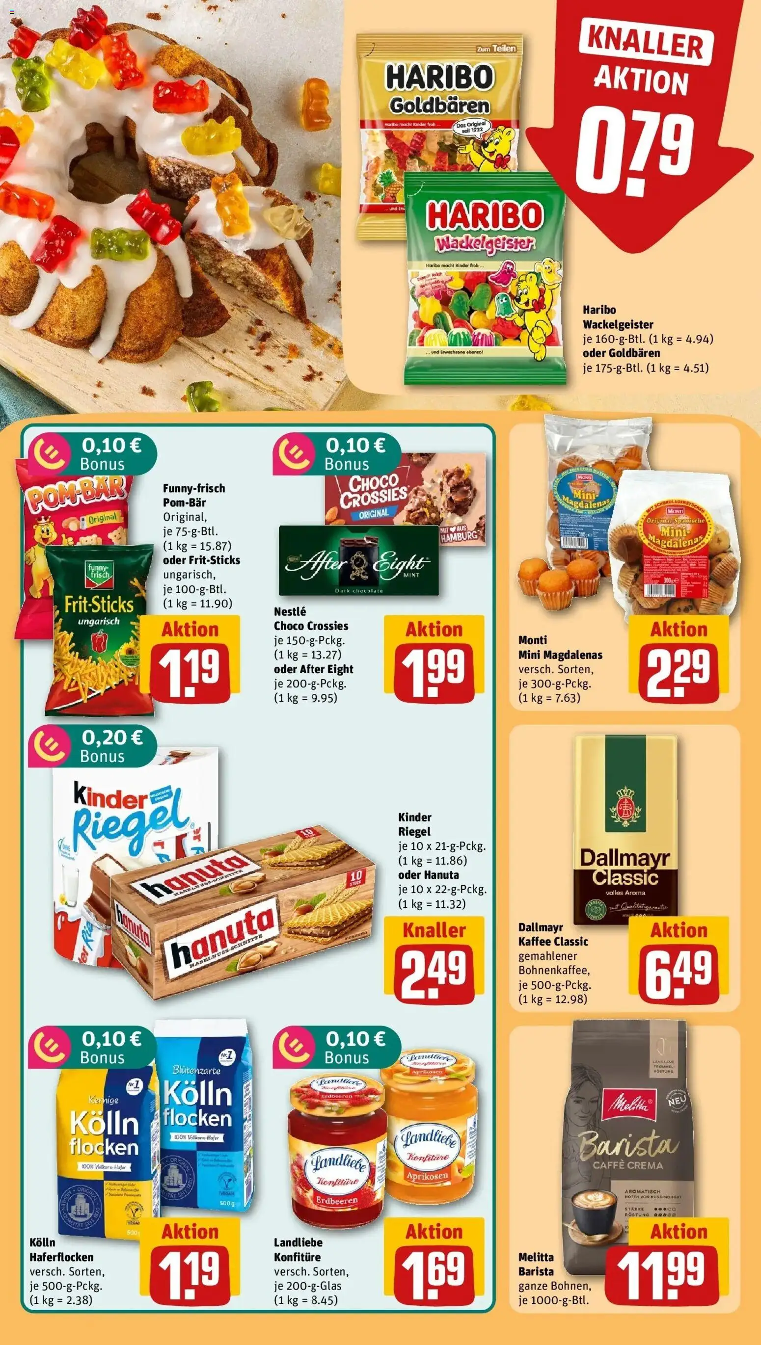 REWE Prospekt ab 05.10.2026 zum Blättern » Angebote | Seite: 25 | Produkte: Kaffee, Schokolade, Kinder riegel, Flocken