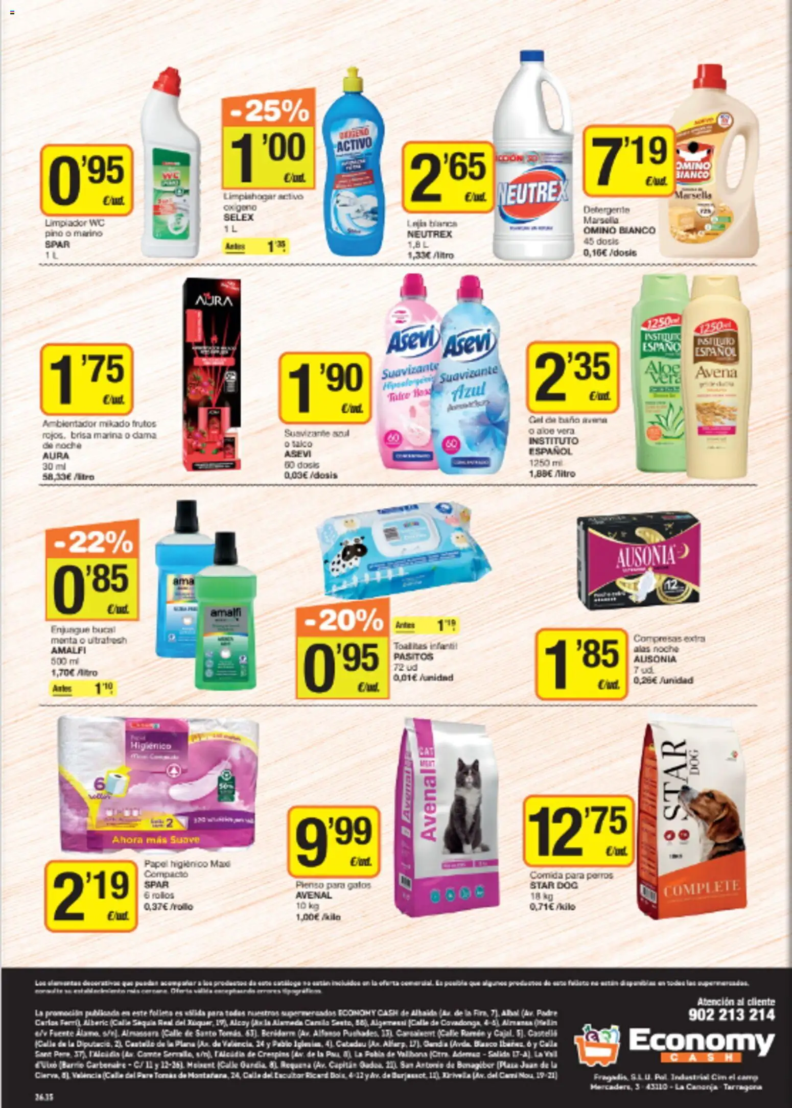 Economy Cash folleto │ válido desde el 10/09/2026 | Página: 8 | Productos: Detergente, Suavizante, Pienso para gatos, Ambientador