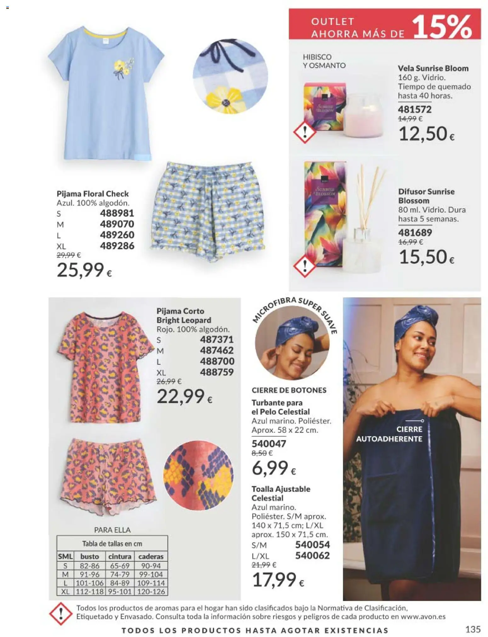 Catálogo AVON campaña 8 │ válido desde el 01/08/2026 | Página: 135 | Productos: Pijama, Vela