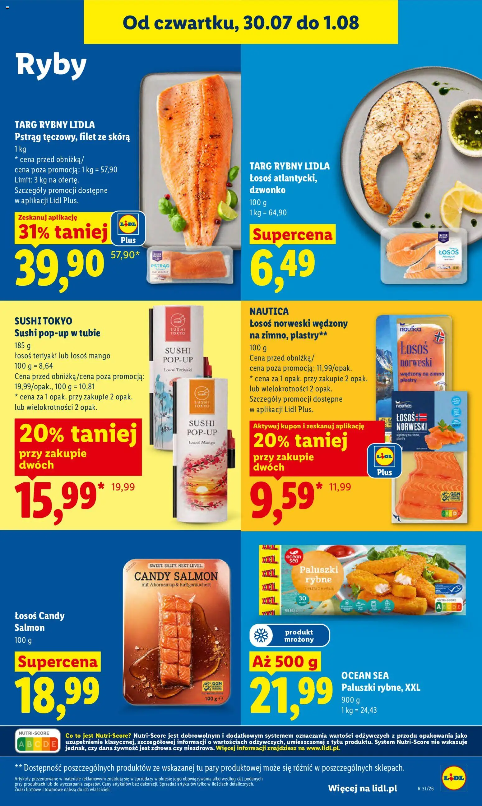 Lidl Polsko leták od 30.07.2026 | Strana: 67 | Produkty: Mango, Losos, Sushi, Filet