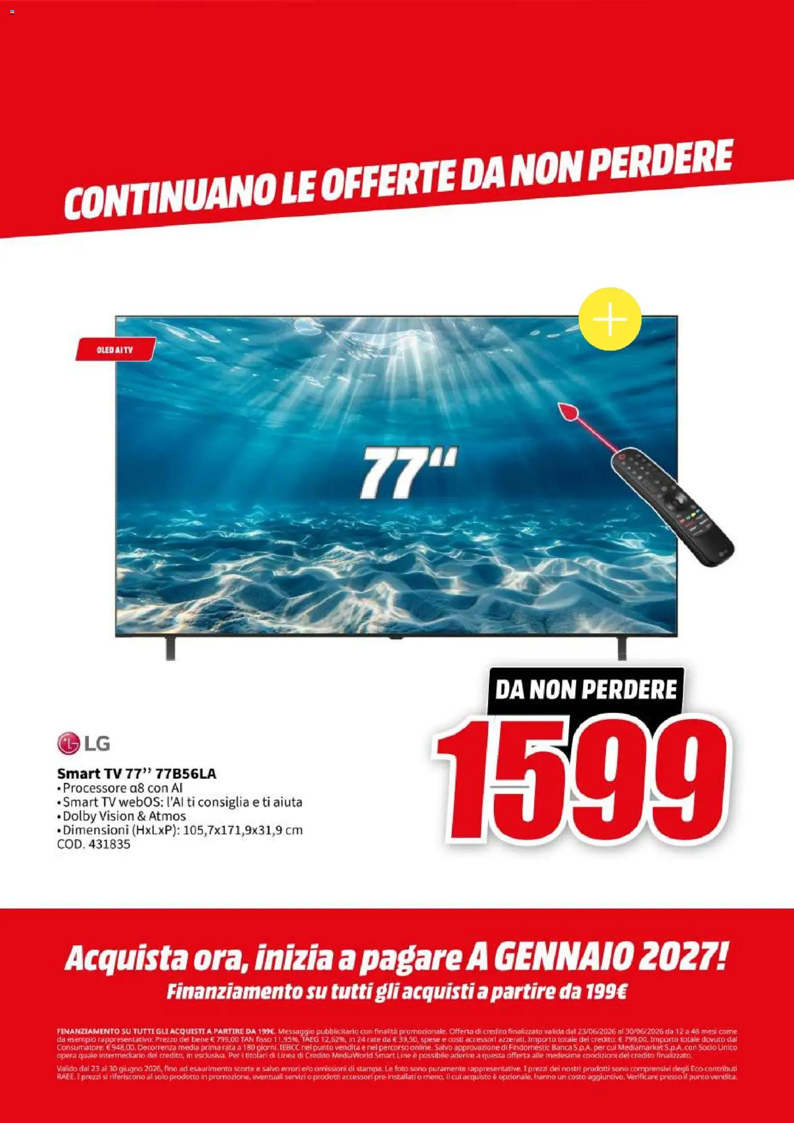 Volantino Media World del 23/06/2026 | Pagina: 49 | Prodotti: smart TV, TV