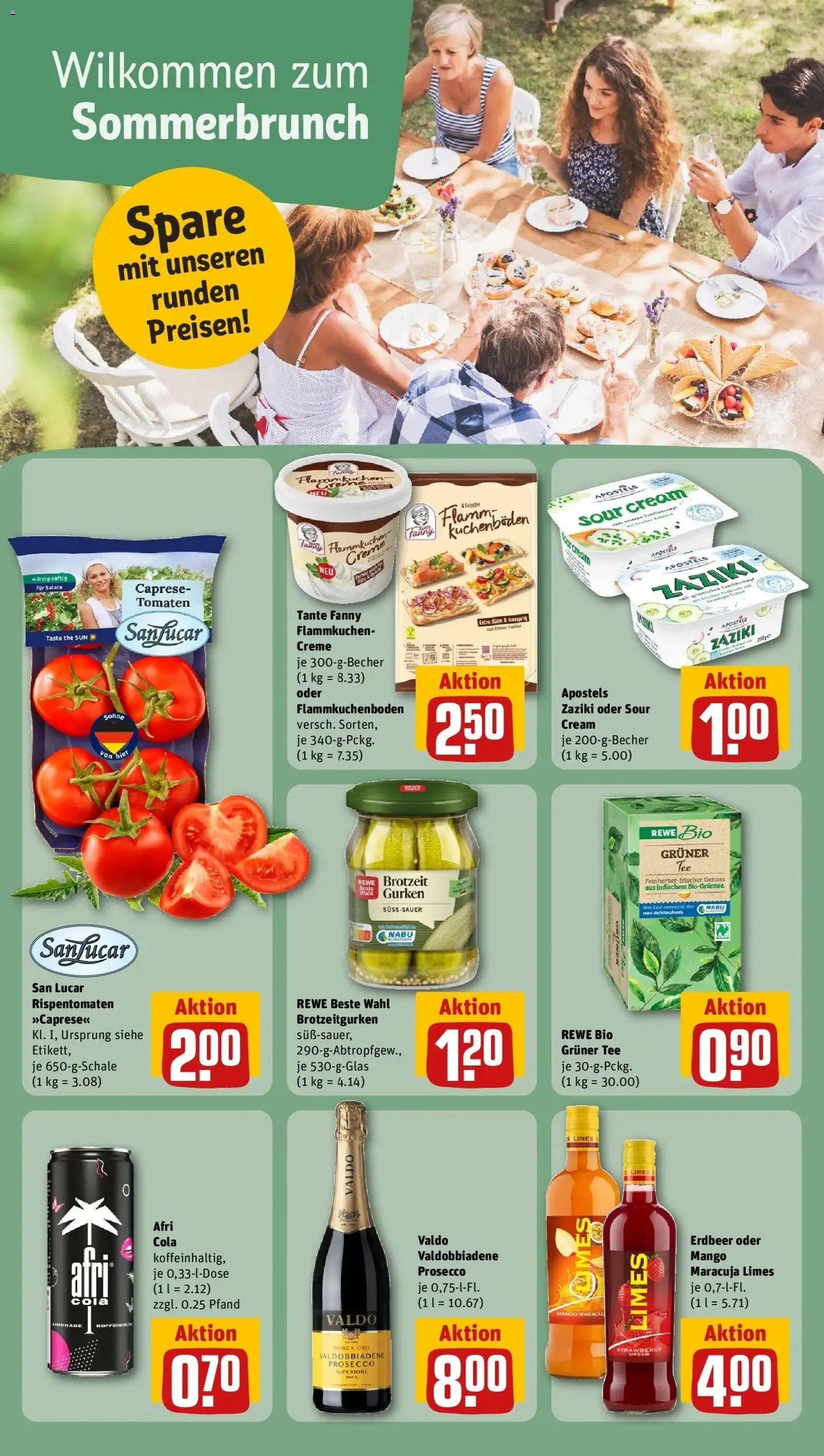 REWE Prospekt ab 17.08.2026 zum Blättern » Angebote | Seite: 20 | Produkte: Cola, Prosecco, Mango, Tee