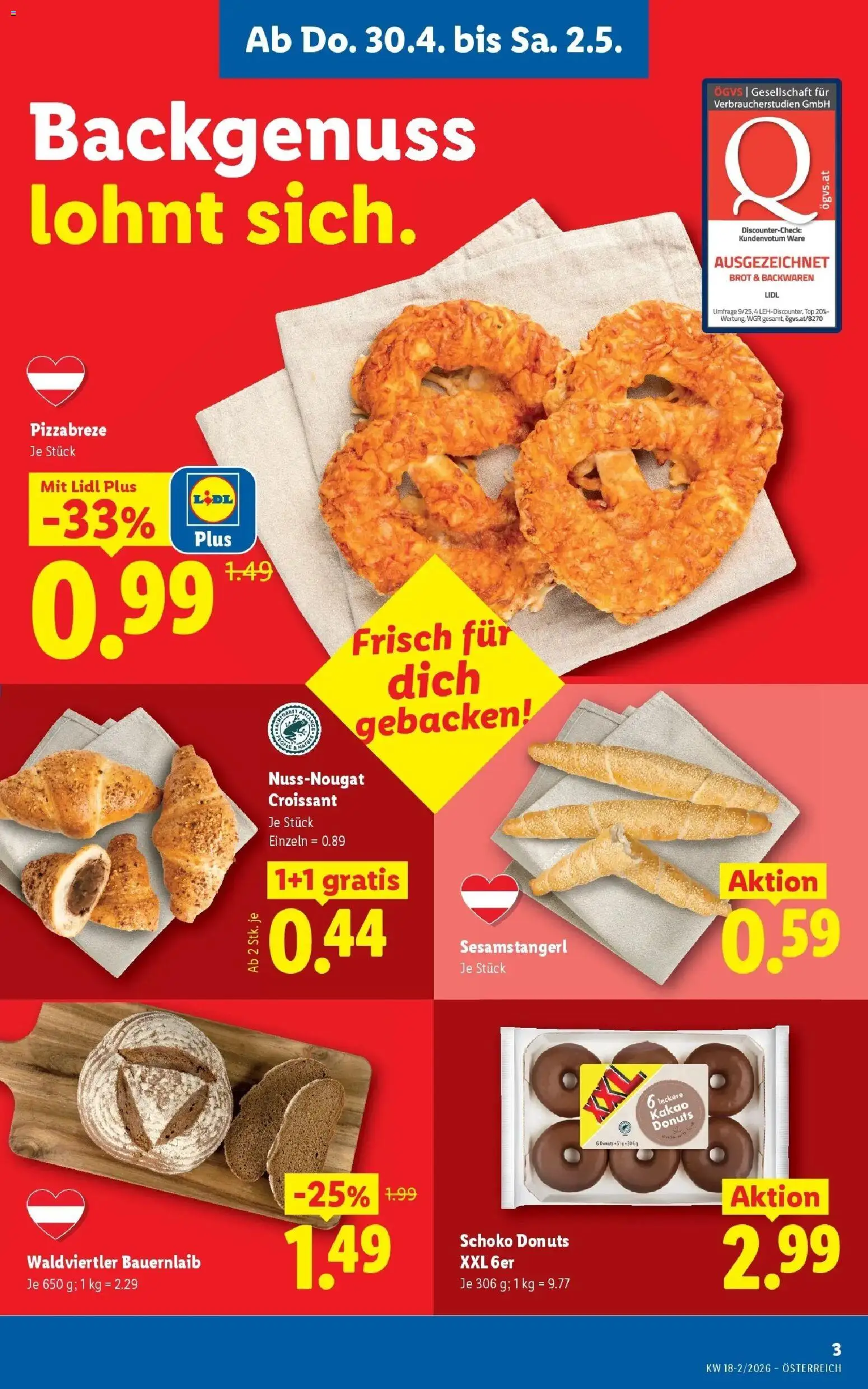 Lidl Flugblatt - Wien, Langenzersdorf, Zwettl gültig ab 30.04.2026 | Seite: 5 | Produkte: Brot