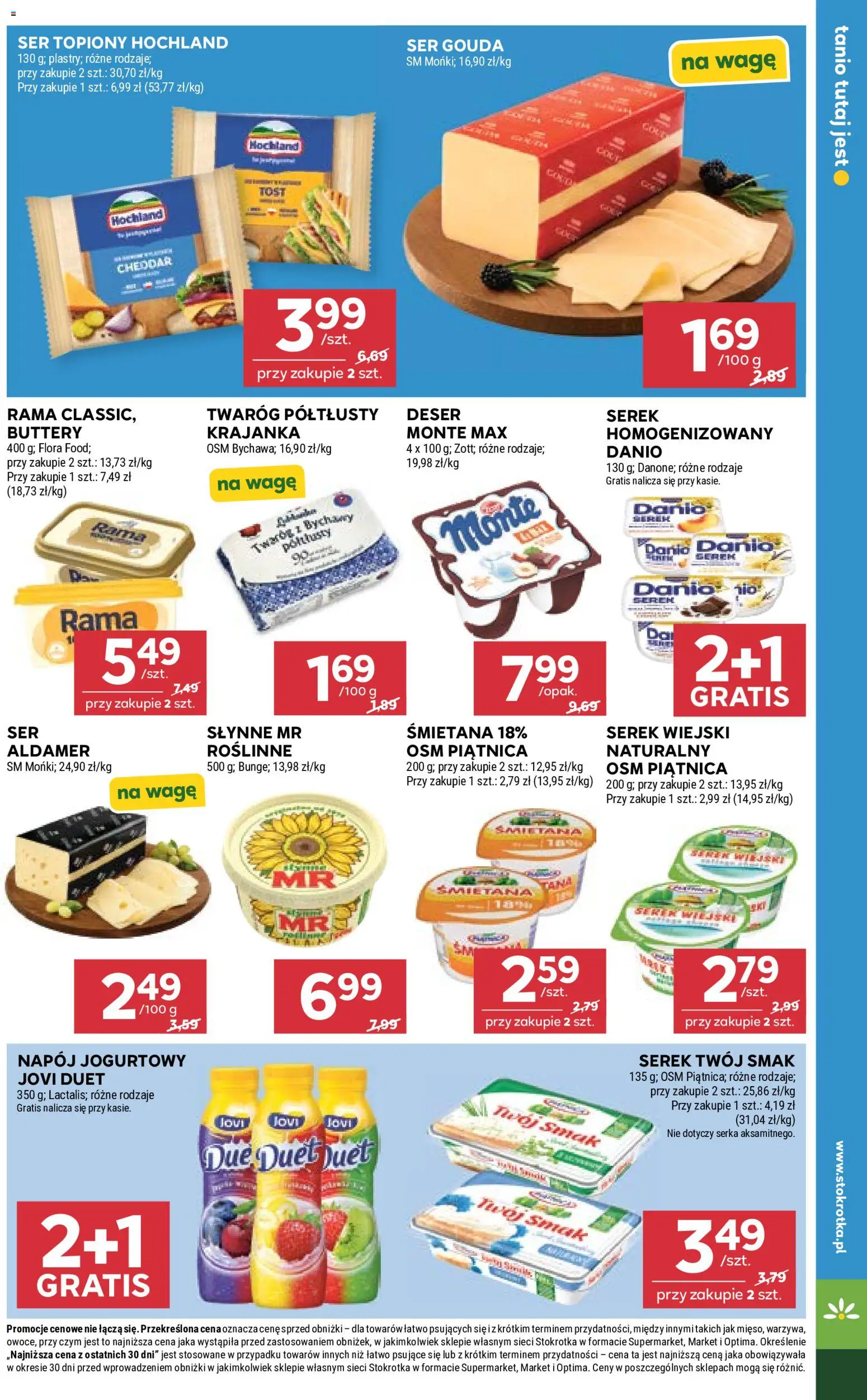 Stokrotka gazetka - Market od 09.07.2026 | Strona: 15 | Produkty: Serek, Serek wiejski, Śmietana, Cheddar