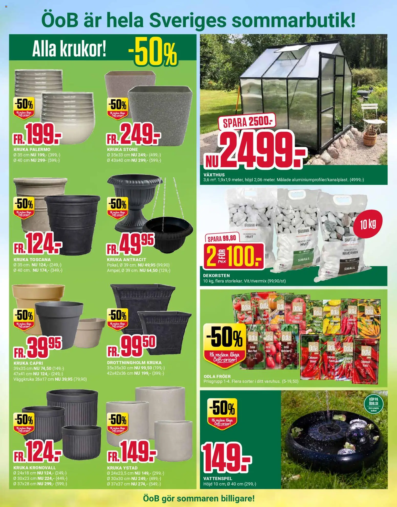 ÖoB reklamblad aktuell från 08.06.2026 | Sida: 11 | Produkter: Växthus, Kruka, Dekorsten