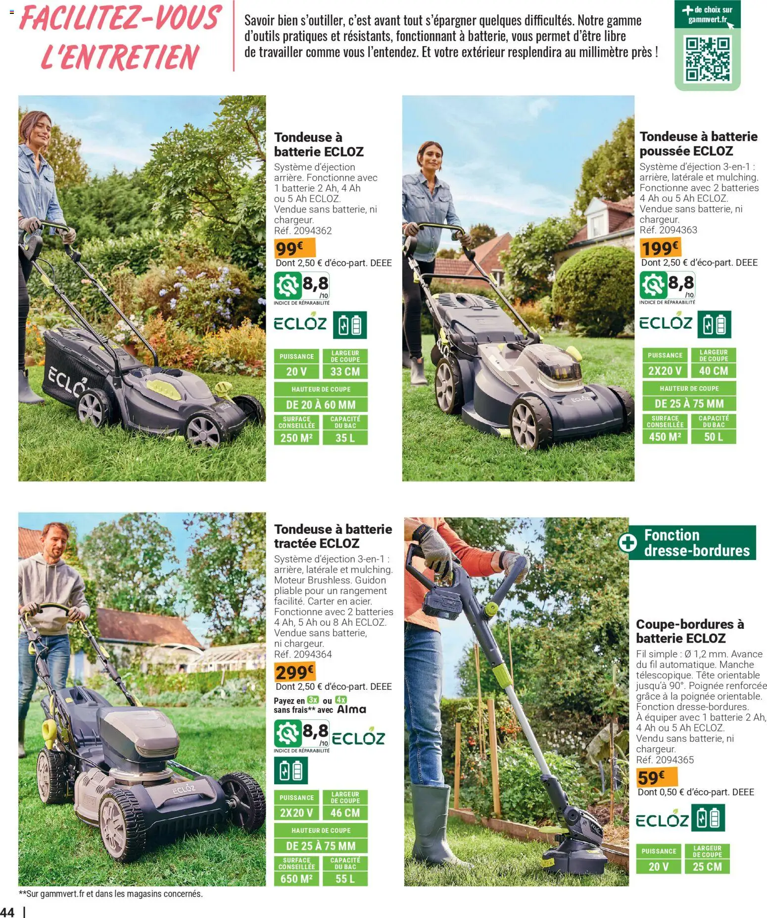 {H1} | Page: 44 | Produits: Tondeuse, Batterie