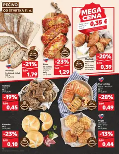 Kaufland SK akciós újság - amely érvényes a következő dátumtól: 11.06.2026 | Oldal: 12 | Termékek: Puding, Croissant, Só