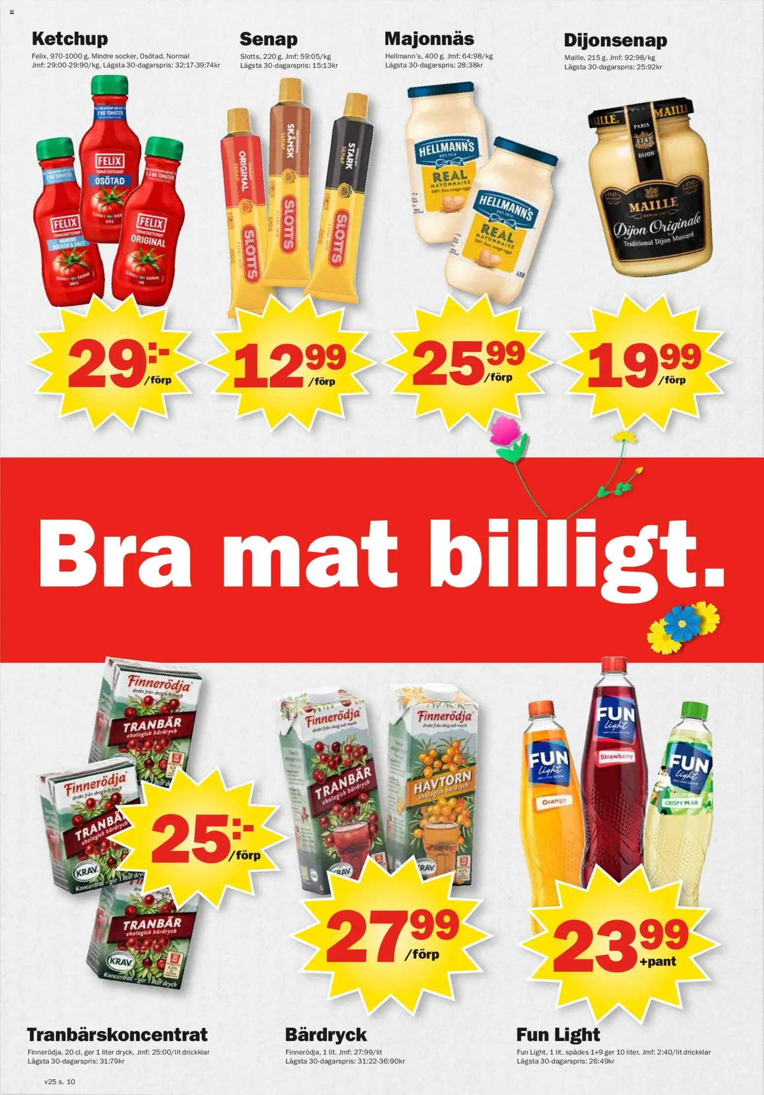 Pekås reklamblad aktuell från 15.06.2026 | Sida: 10 | Produkter: Salt, Senap, Majonnäs, Ketchup