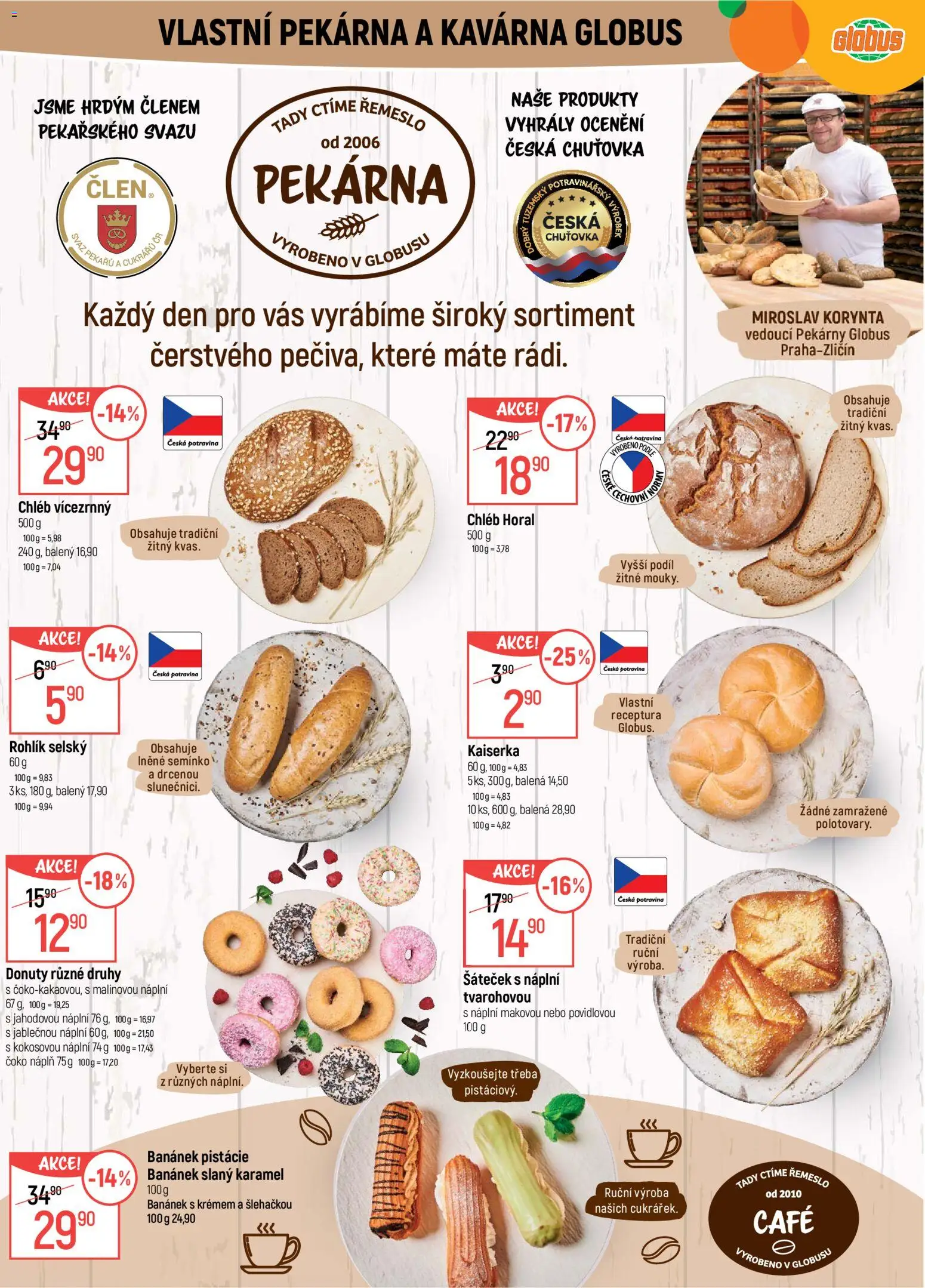 Globus leták - Praha Zličín od 03.06.2026 | Strana: 6 | Produkty: Slaný karamel, Chléb, Rohlík, Pekárna
