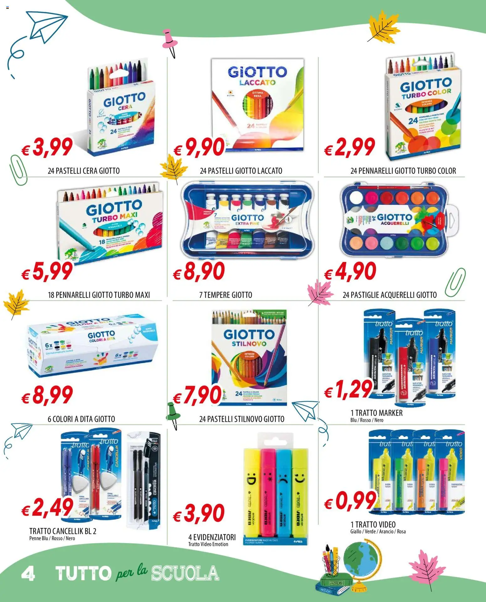 Volantino Galassia del 17/08/2026 | Pagina: 4 | Prodotti: Video, Pennarelli, Pastelli, Penne
