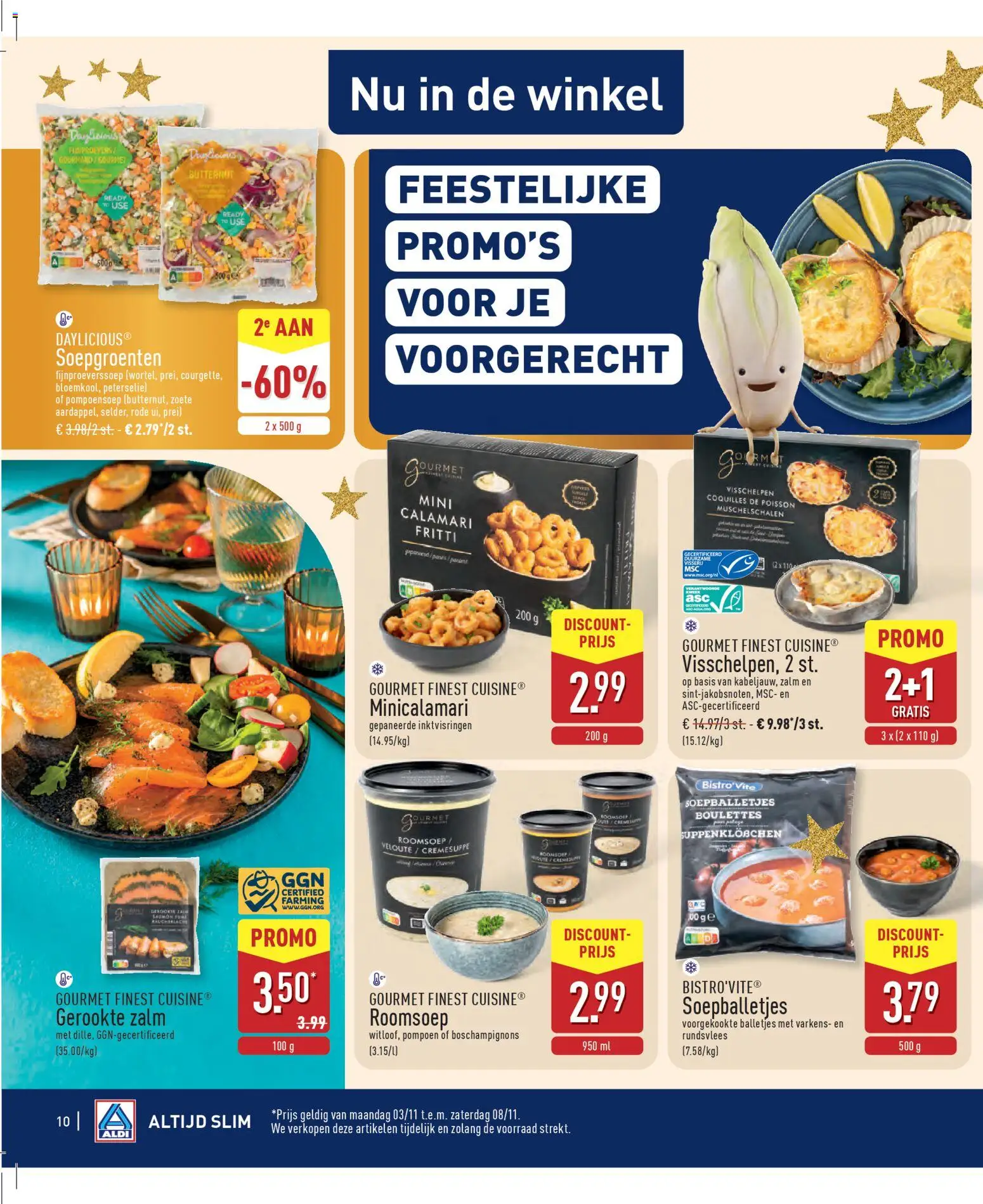 {H1} | Pagina: 10 | Producten: Zalm, Prei, Gerookte zalm, Pompoen