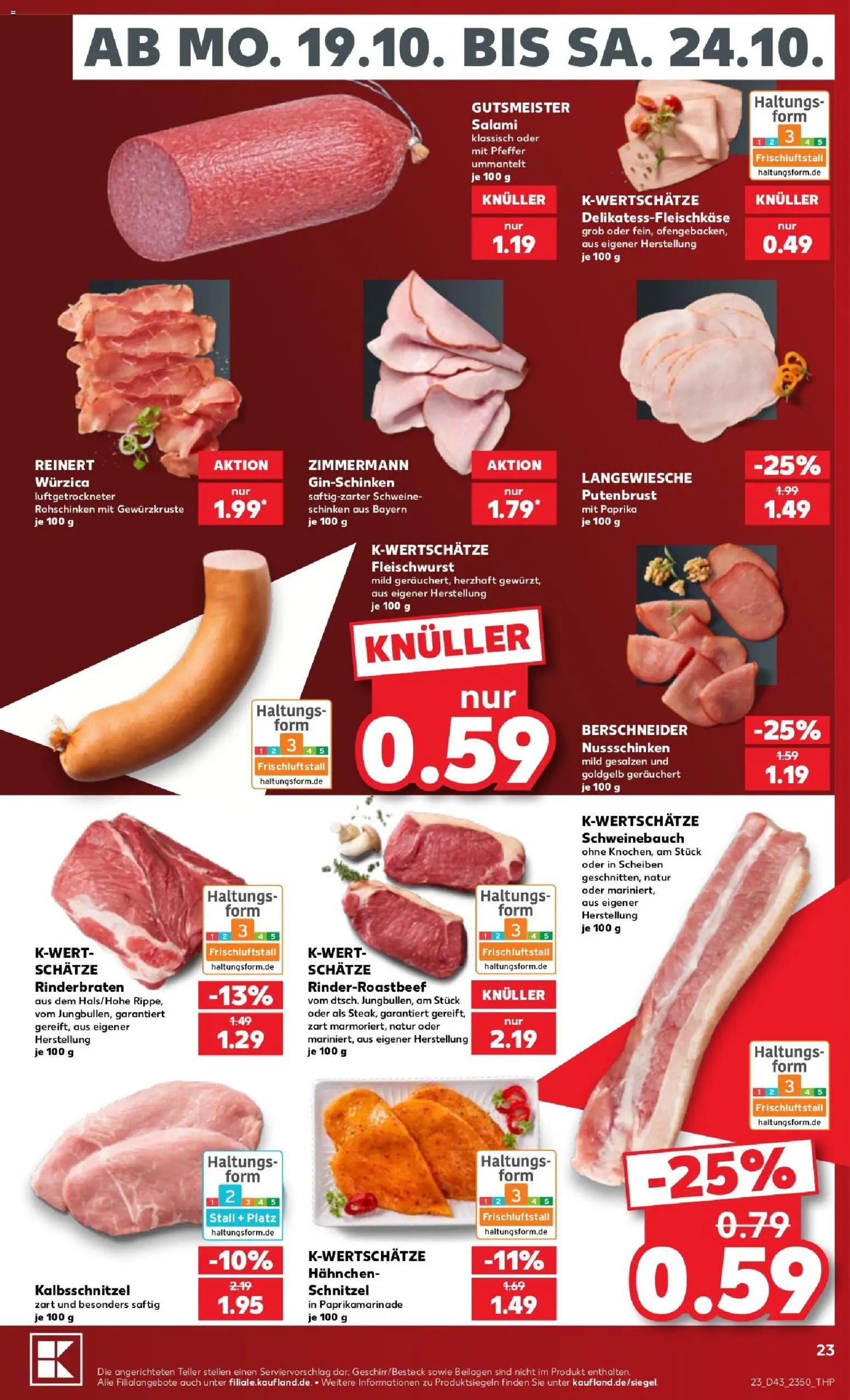 Kaufland Prospekt Völklingen – gültig ab 19.10.2026 | Seite: 23 | Produkte: Beilagen, Rinderbraten, Hahnchen, Schweinebauch