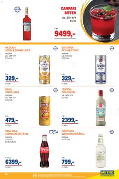 Metro Üdítő ajánlataink a nyárra 2026/08 - amely érvényes a következő dátumtól: 2026.08.01. | Oldal: 15 | Termékek: Campari, Narancs, Gin, Só