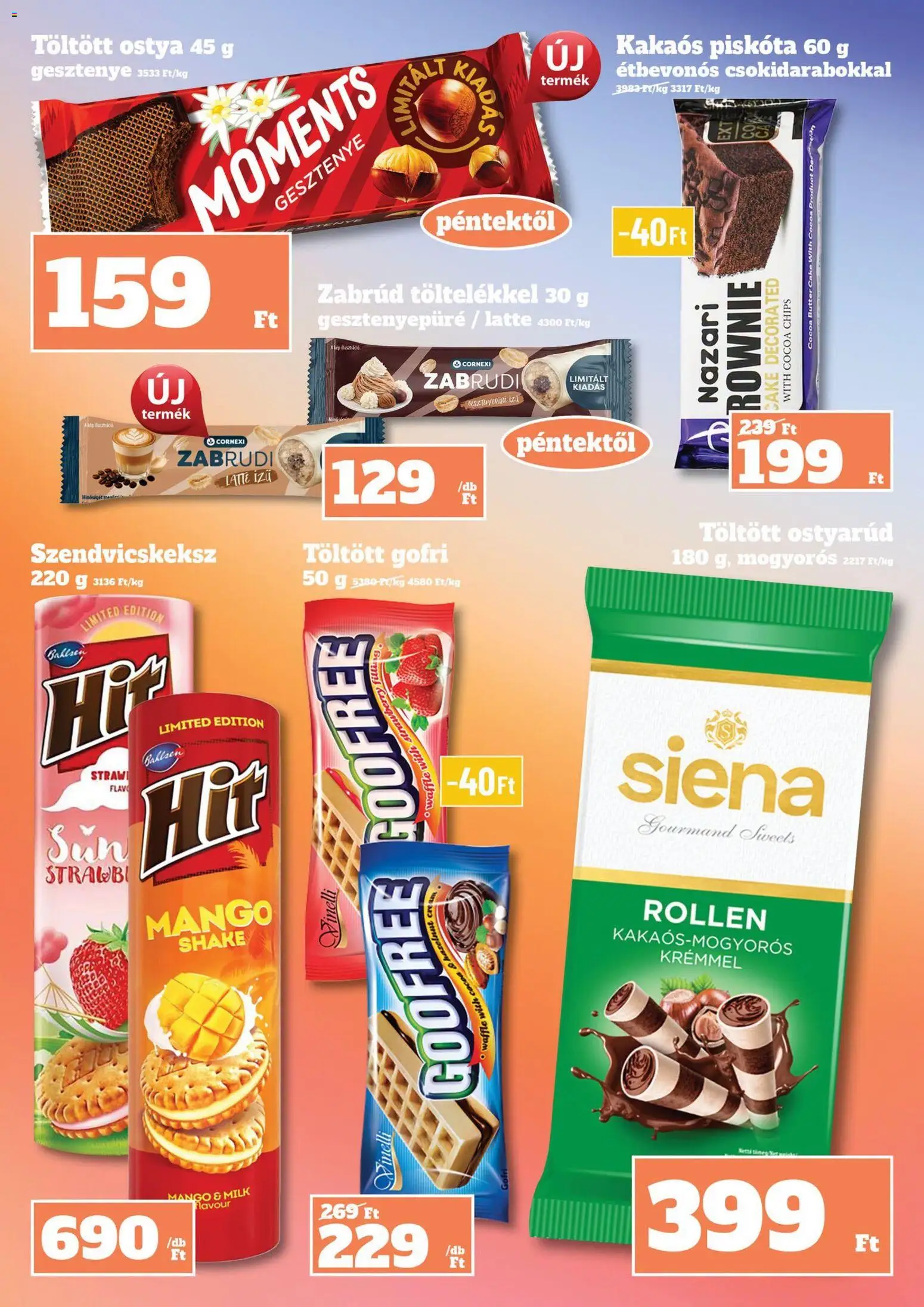Family Diszkont akciós ujság - amely érvényes a következő dátumtól: 2026.08.27. | Oldal: 13 | Termékek: Piskóta, Chips, Gofri, Gesztenye