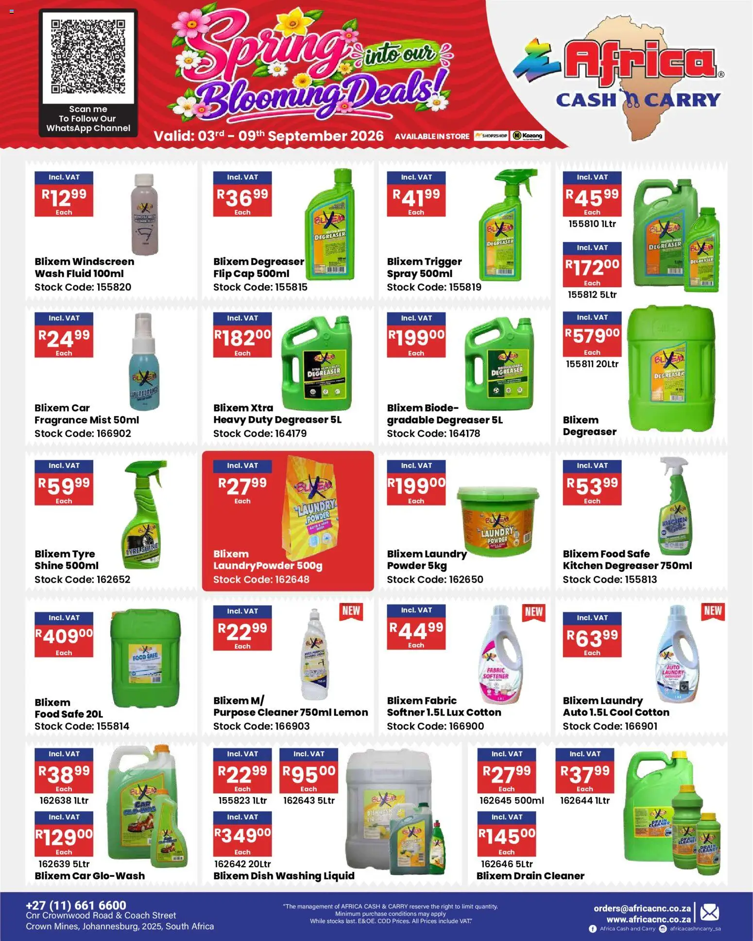 New Africa Cash & Carry catalogue – valid from 03/09/2026 | Page: 53 | Products: Cap, Fragrance, Powder, Degreaser