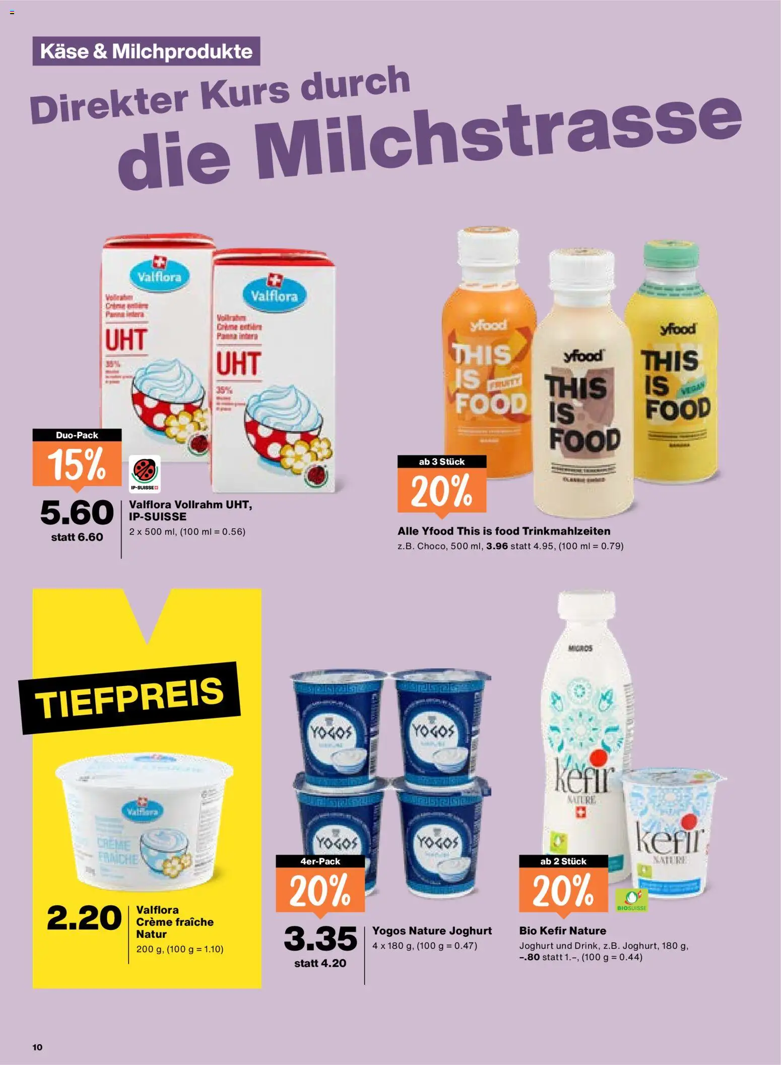 Migros aktionen – gültig ab 23.07.2026 | Seite: 10 | Produkte: Kefir, Käse, Joghurt, Creme