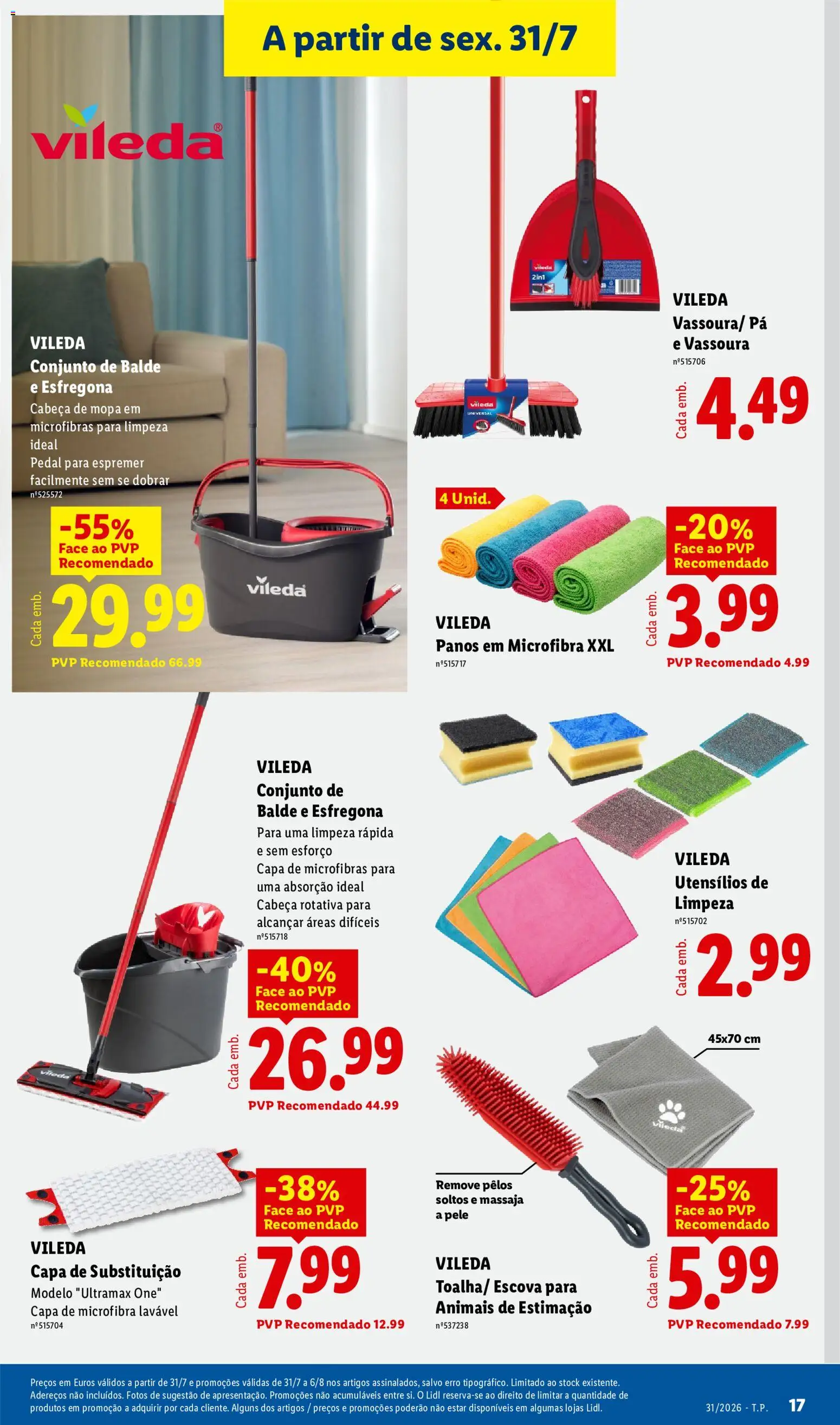 Lidl Novidades │ válido de 27/07/2026 | Página: 17 | Produtos: Balde, Pá, Vassoura