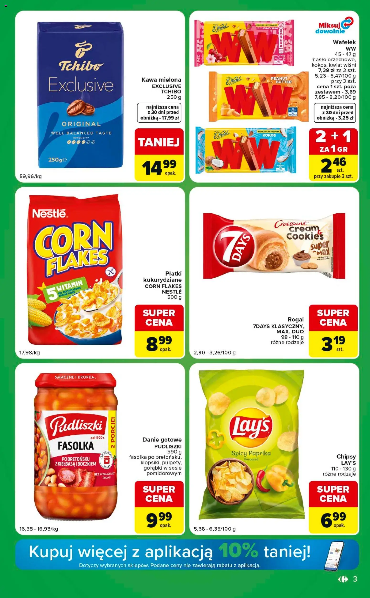 Carrefour gazetka - Express od 23.06.2026 | Strona: 3 | Produkty: Chipsy, Tchibo, Płatki kukurydziane, Płatki