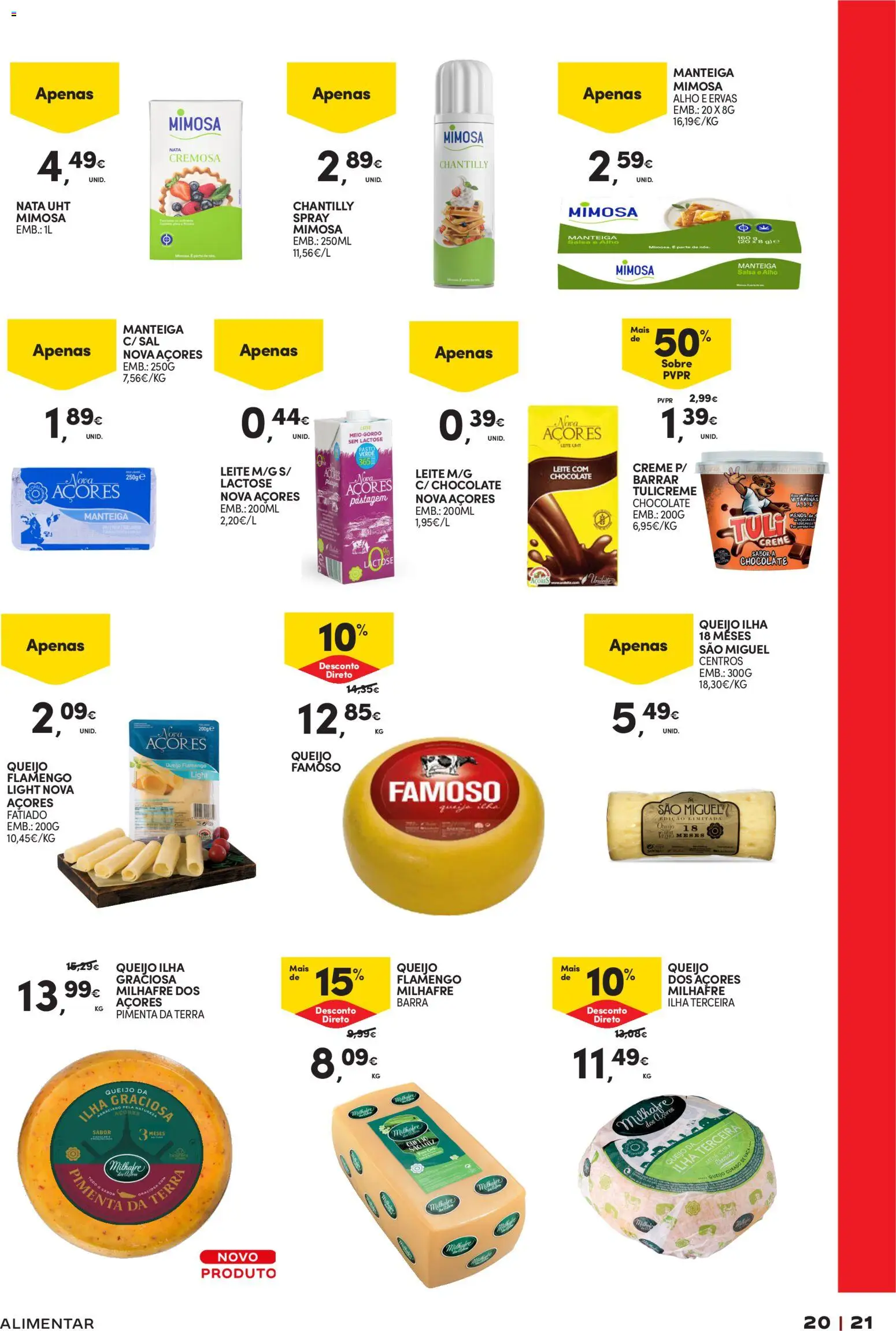 Continente  Açores: Verão │ válido de 26.05.2026 | Página: 21 | Produtos: Chantilly, Leite, Manteiga, Nata