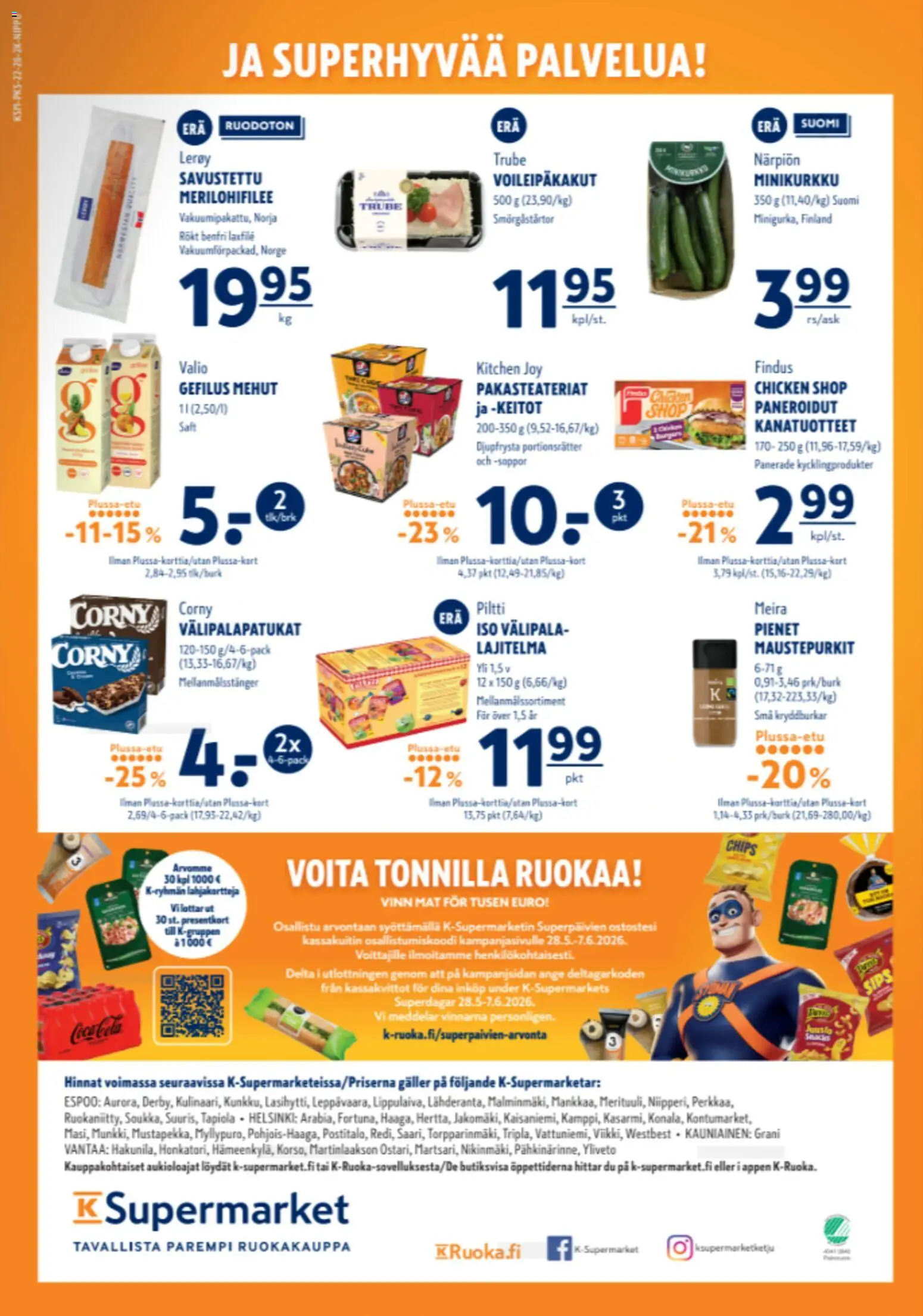 K-Supermarket - K-Ruoka – voimassa 28.05.2026 alkaen | Sivu: 4 | Tuotteet: Coca cola