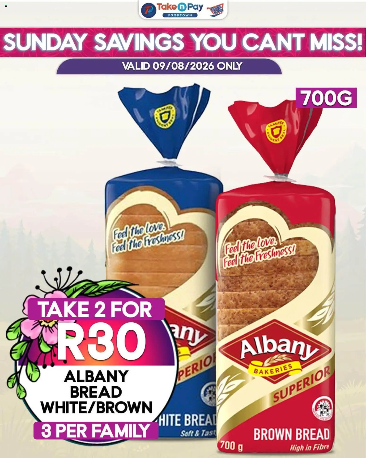 New Take n Pay catalogue – valid from 09/08/2026 | Page: 6 | Products: Bread