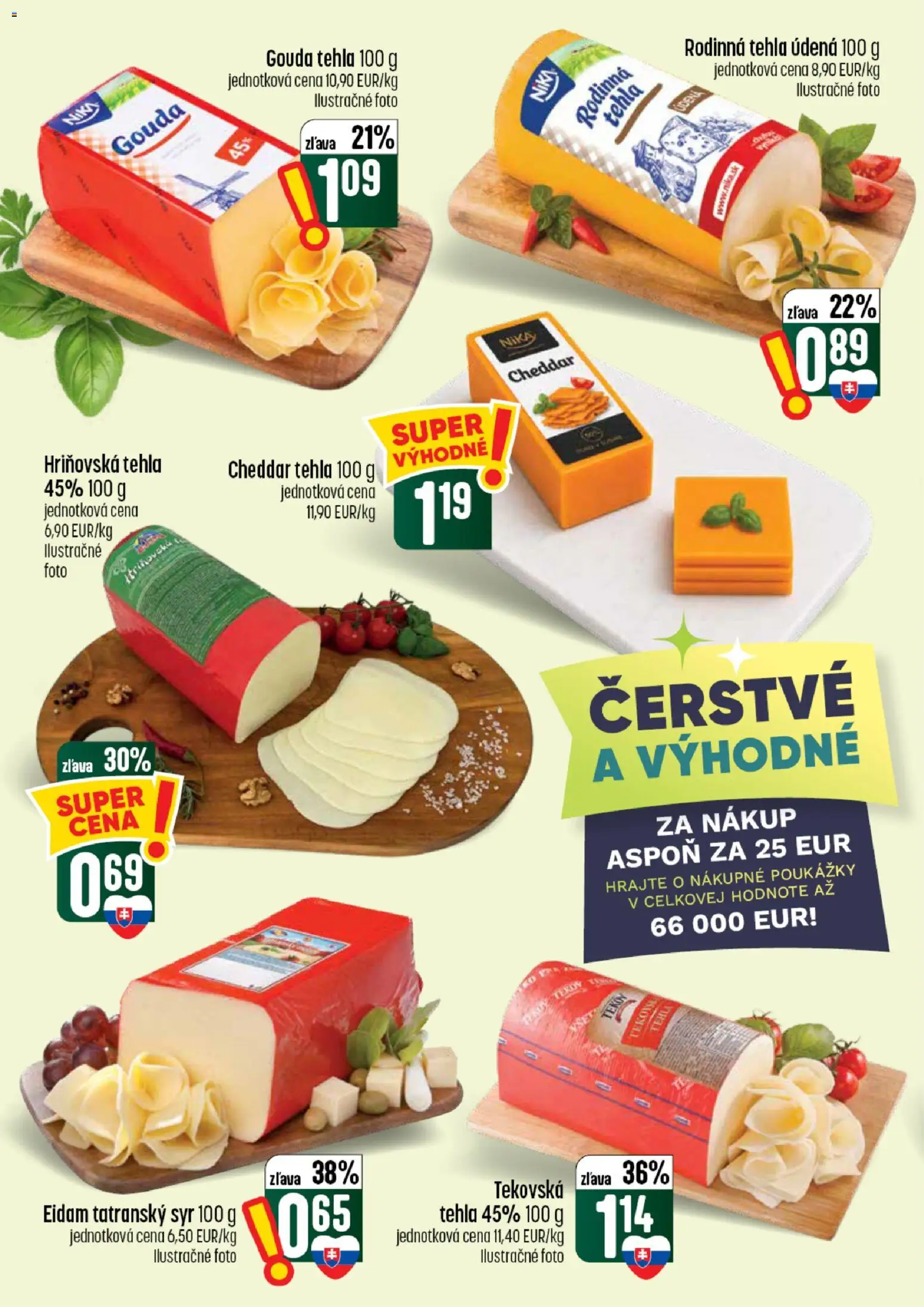 Nové COOP Jednota akcie – leták je platný od 30.07.2026 | Strana: 14 | Produkty: Syr, Gouda, Eidam