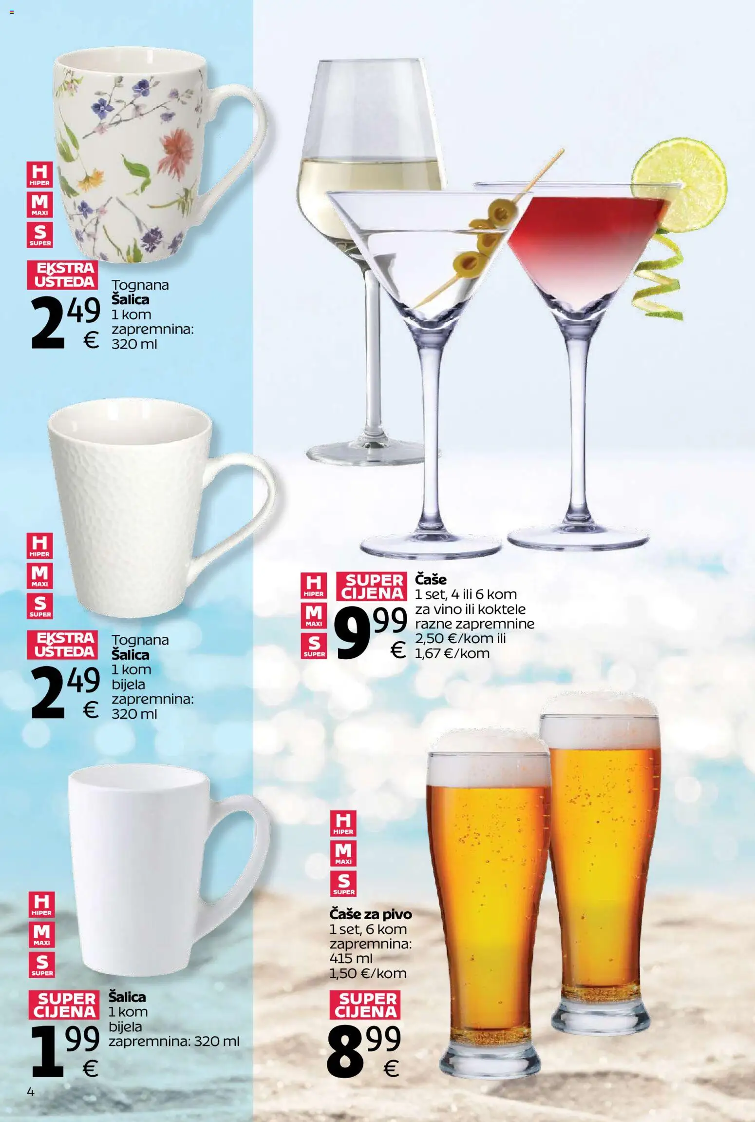 Tommy katalog | vrijedi od 06.07.2026 | Stranica: 4 | Proizvodi: Tognana, Vino, Čaše, Šalica