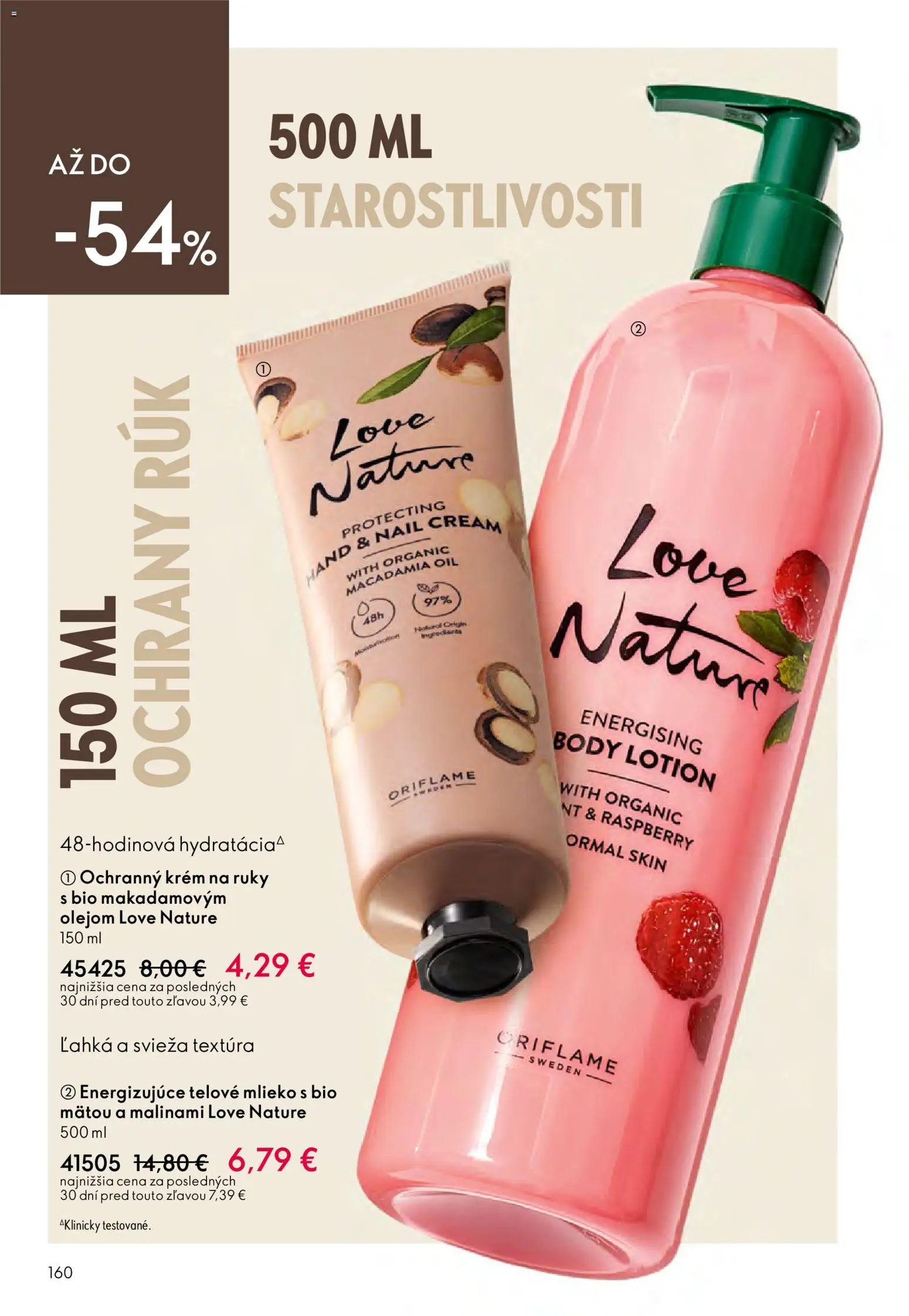 Nové Oriflame akcie – leták je platný od 27.05.2026 | Strana: 160 | Produkty: Mlieko, Telové mlieko, Krém na ruky, Krém