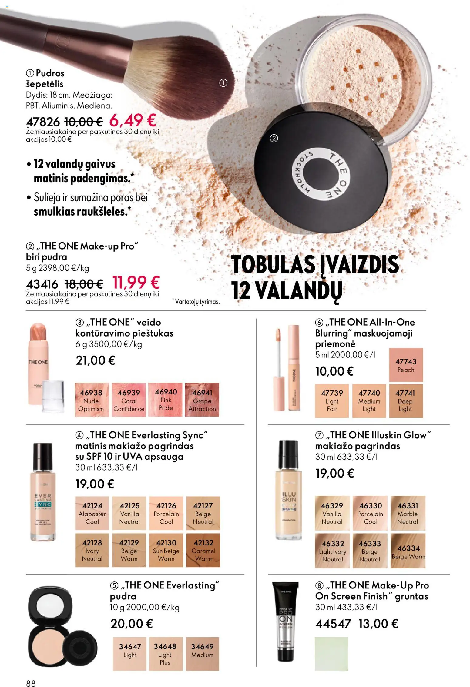Oriflame akcijos nuo 13.05.2026 | Puslapis: 88 | Prekių: Makiažo pagrindas, Pudra, Šepetėlis