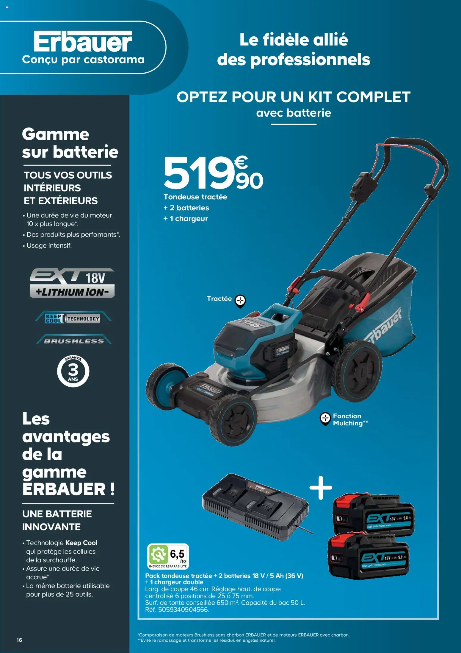 {H1} | Page: 16 | Produits: Engrais, Tondeuse, Outils, Batterie