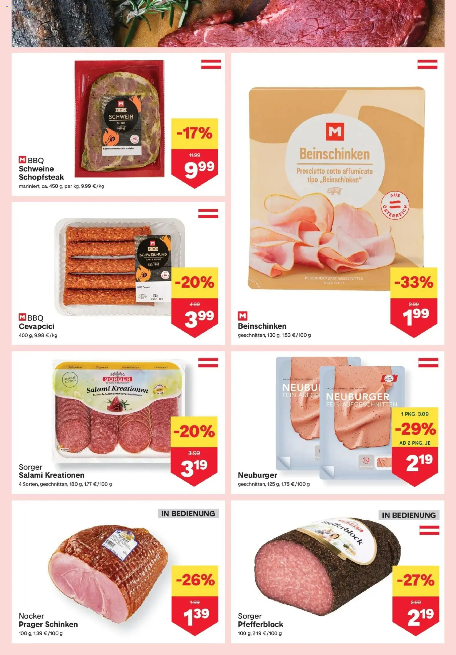 MPREIS Flugblatt gültig ab 03.06.2026 | Seite: 3 | Produkte: Salami, Schinken