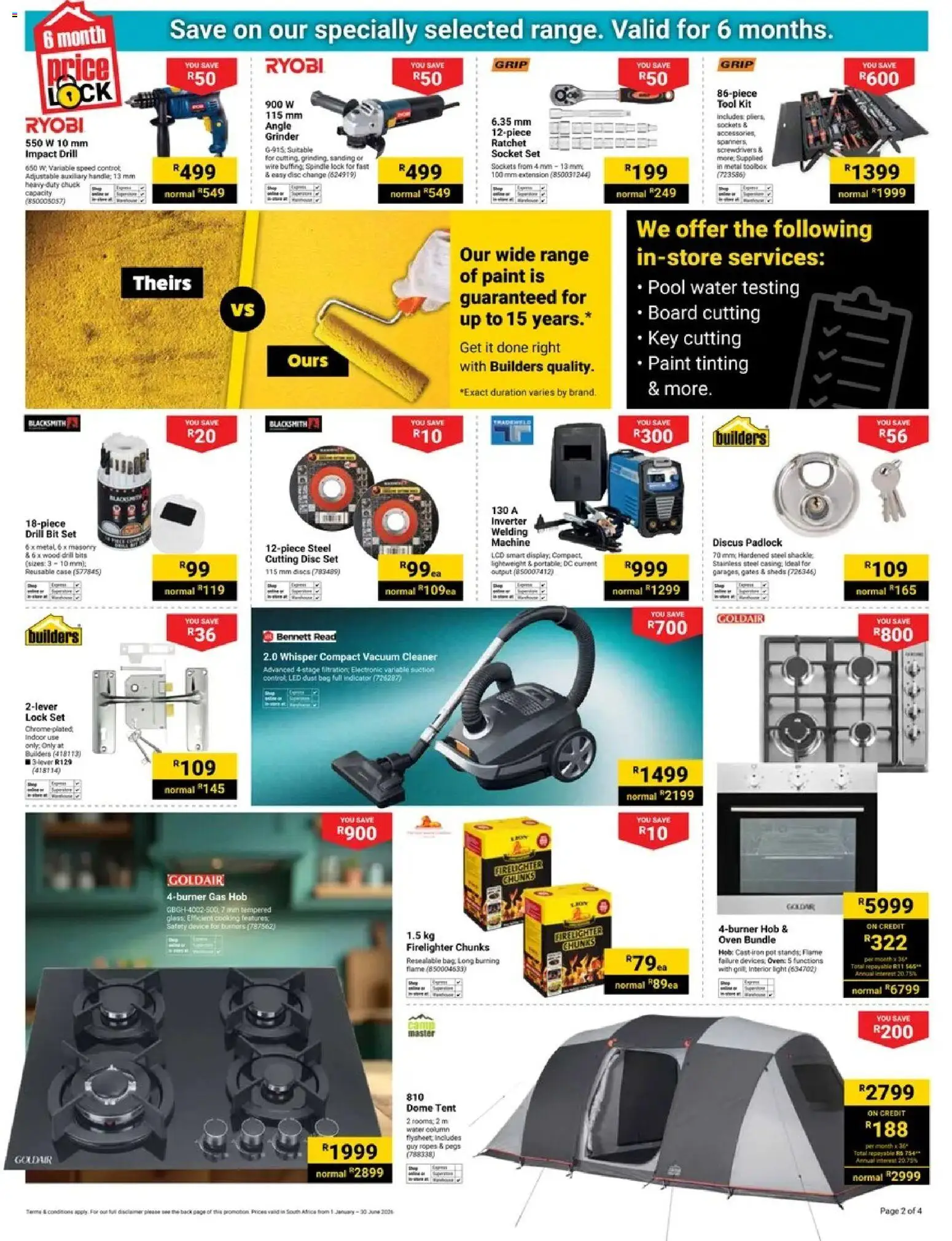 New Builders catalogue – valid from 01.01.2026 | Page: 2 | Products: Case, Lock, Drill, Water