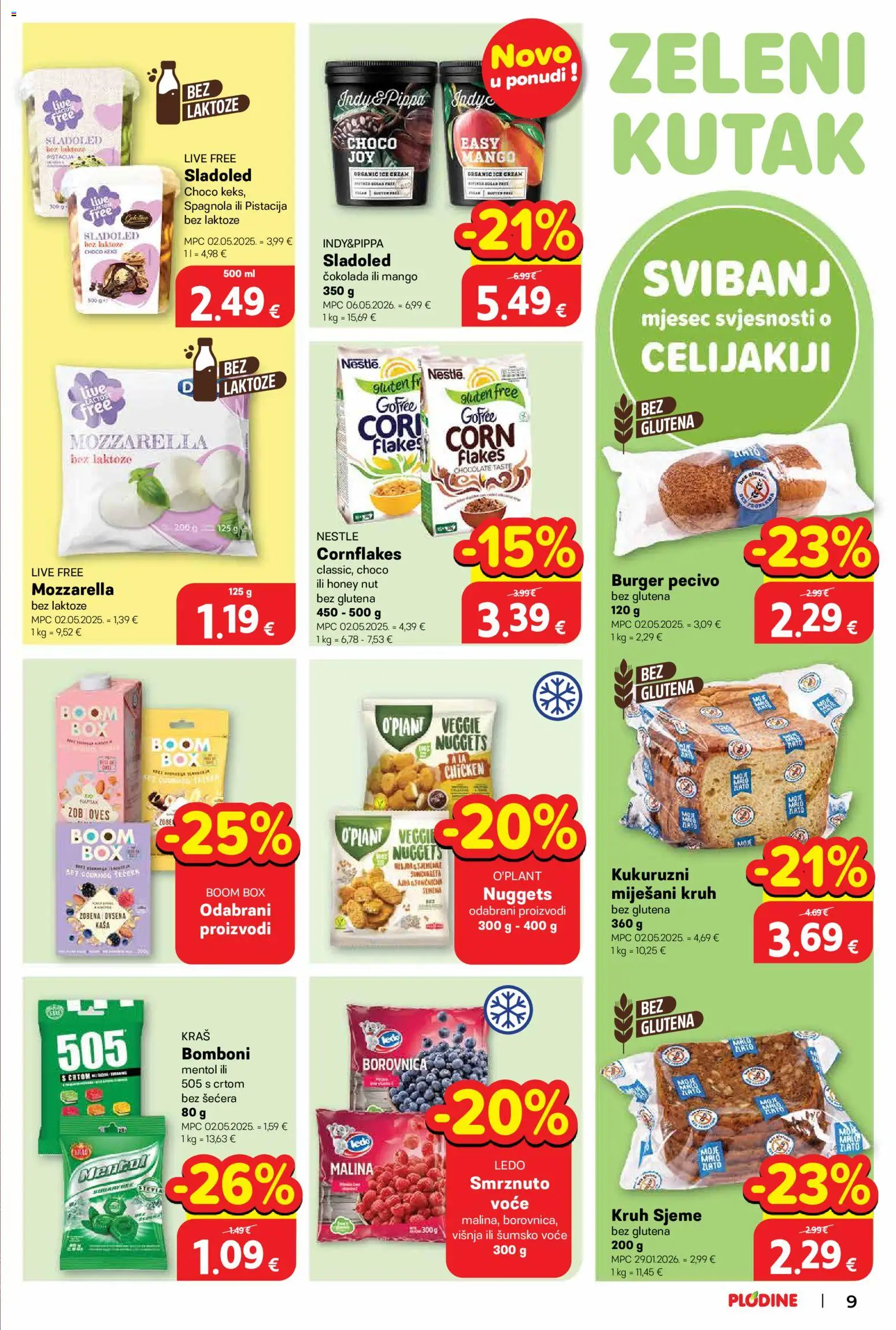Plodine katalog | vrijedi od 20.05.2026 | Stranica: 11 | Proizvodi: Kruh, Čokolada, Keks, Mango