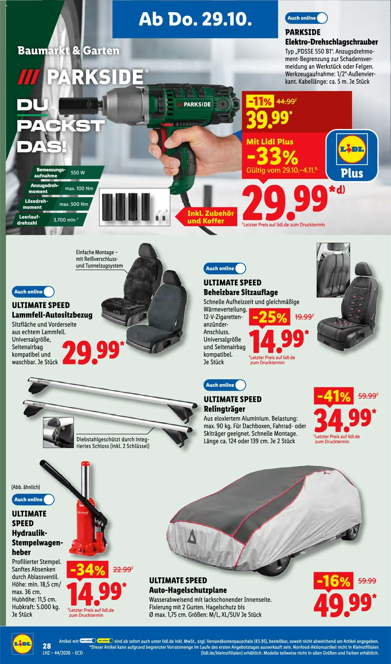 Lidl Německo leták od 26.10.2026 | Strana: 50 | Produkty: Parkside, Ultimate Speed