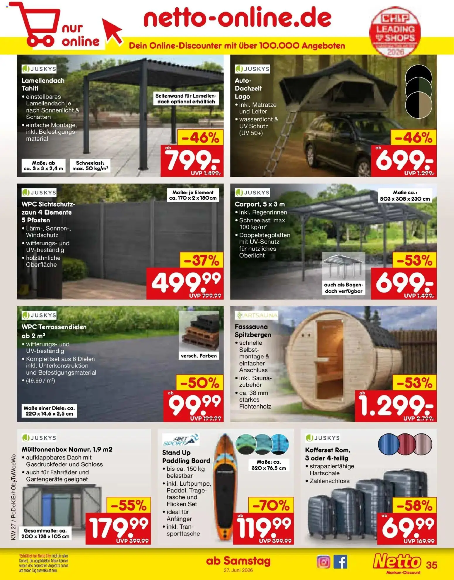 Netto Marken-Discount Prospekt Mauern – gültig ab 29.06.2026 | Seite: 53 | Produkte: Tasche, Matratze