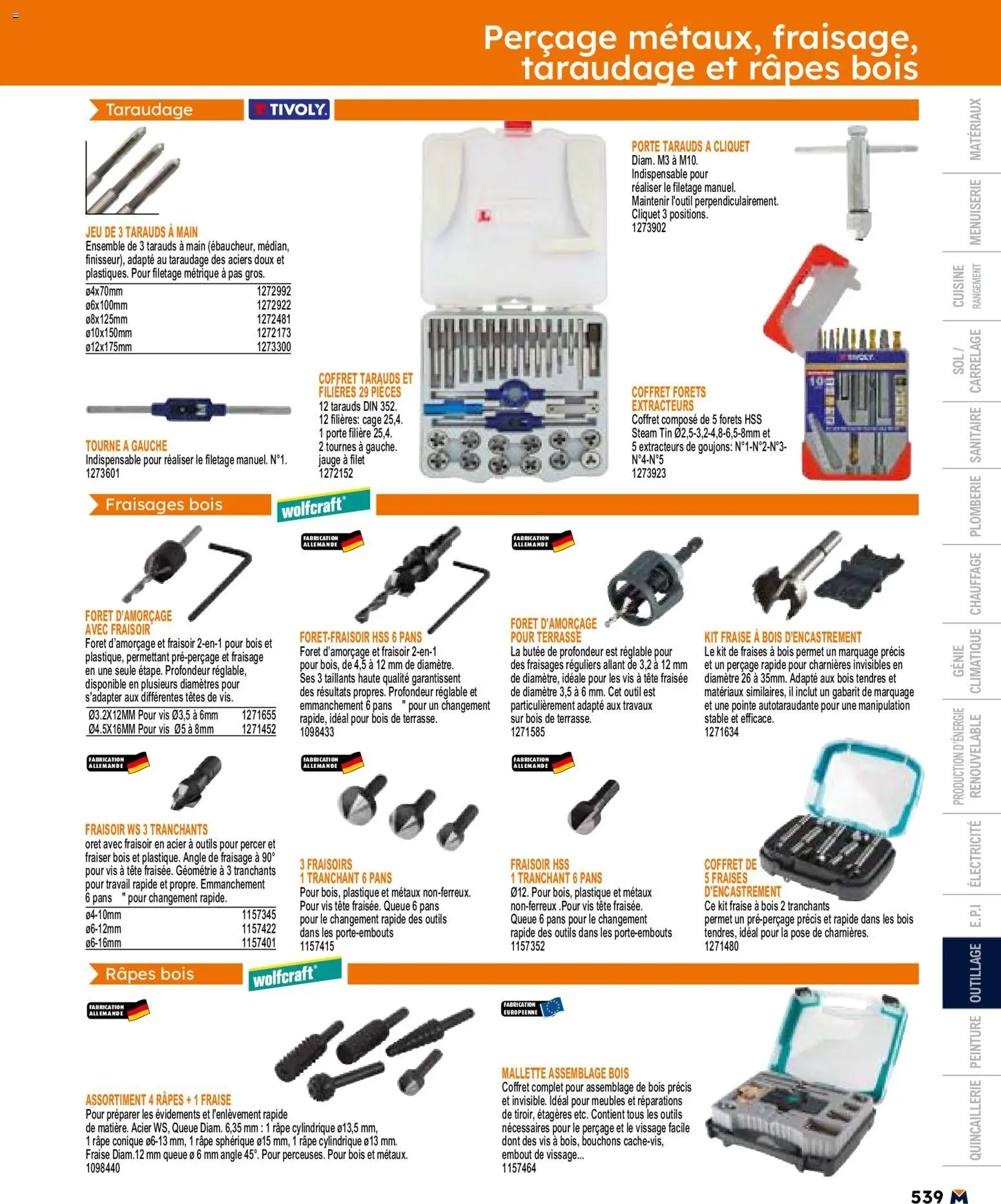 {H1} | Page: 539 | Produits: Fraise, Cage, Porte, Fraises