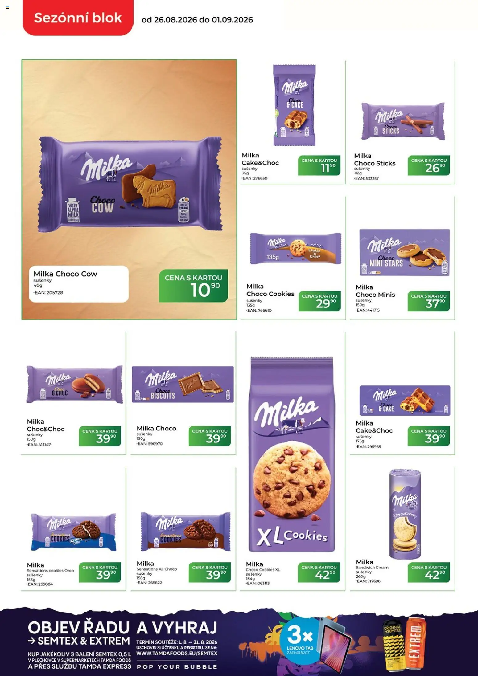 Tamda Foods leták od 26.08.2026 | Strana: 6 | Produkty: Cookies, Blok, Semtex, Oreo