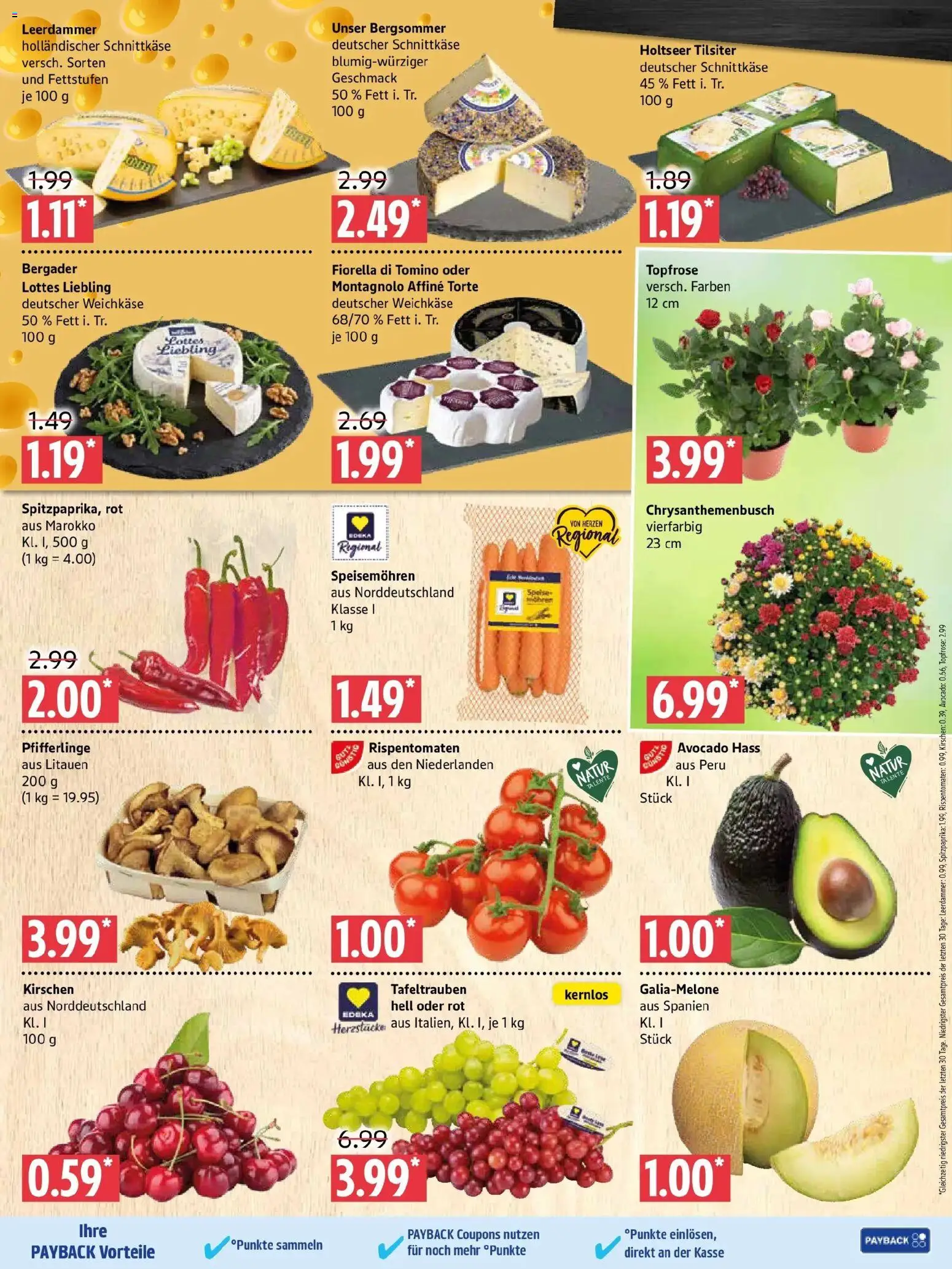 Marktkauf Prospekt Prenzlau – gültig ab 27.07.2026 | Seite: 3 | Produkte: Leerdammer, Kirschen, Avocado, Pfifferlinge
