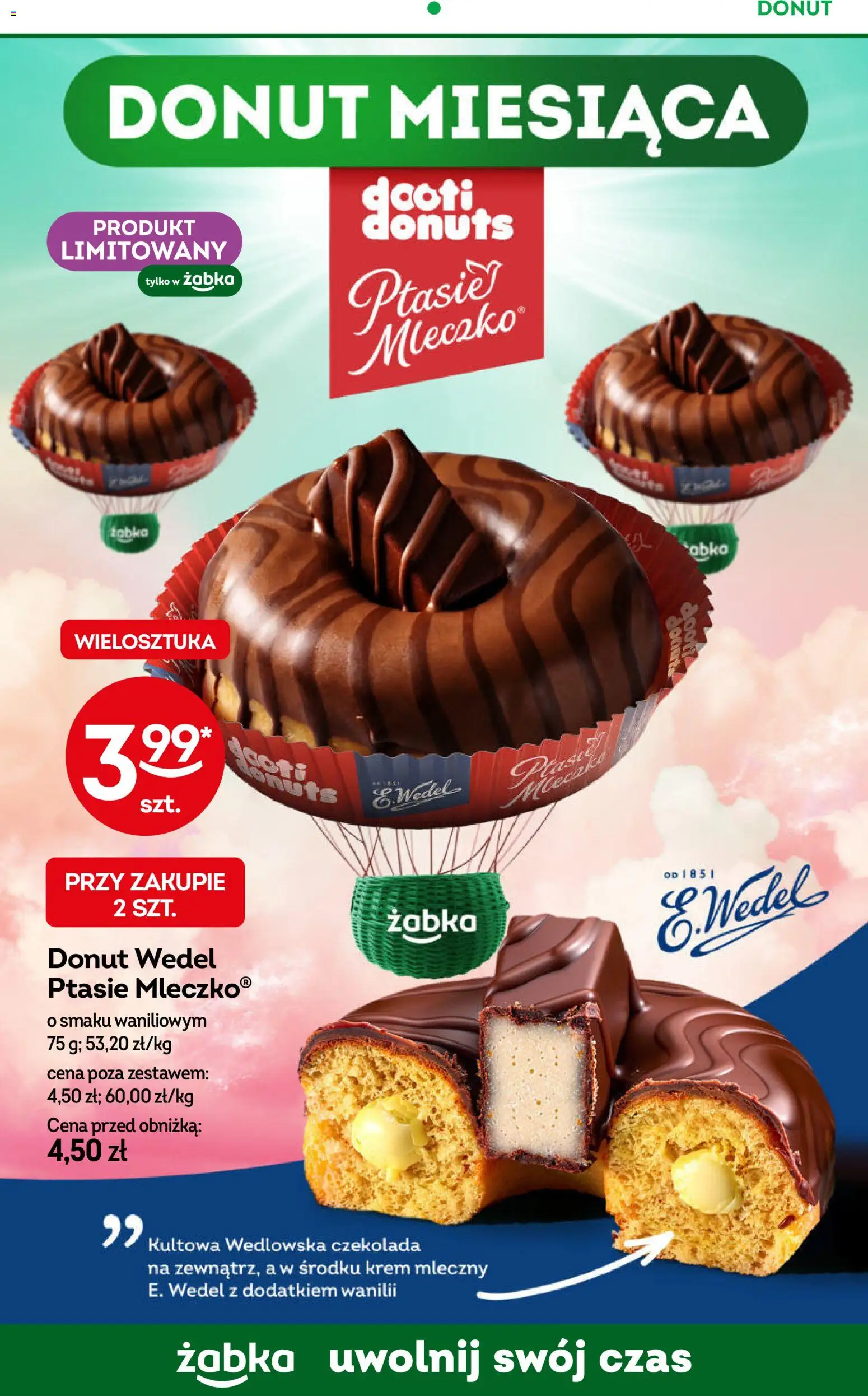 Żabka gazetka od 15.07.2026 | Strona: 81 | Produkty: Donut wedel, Donut, Czekolada, Krem