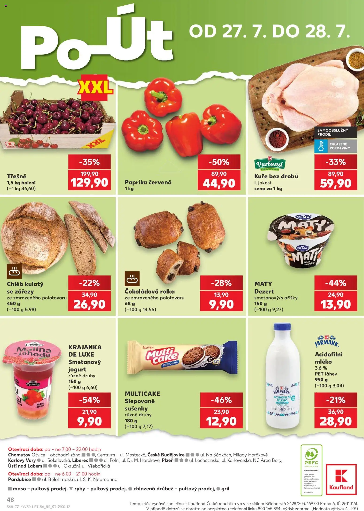 Kaufland leták - Liberec od 22.07.2026 | Strana: 48 | Produkty: Jogurt, Ryby, Láhev, Sušenky