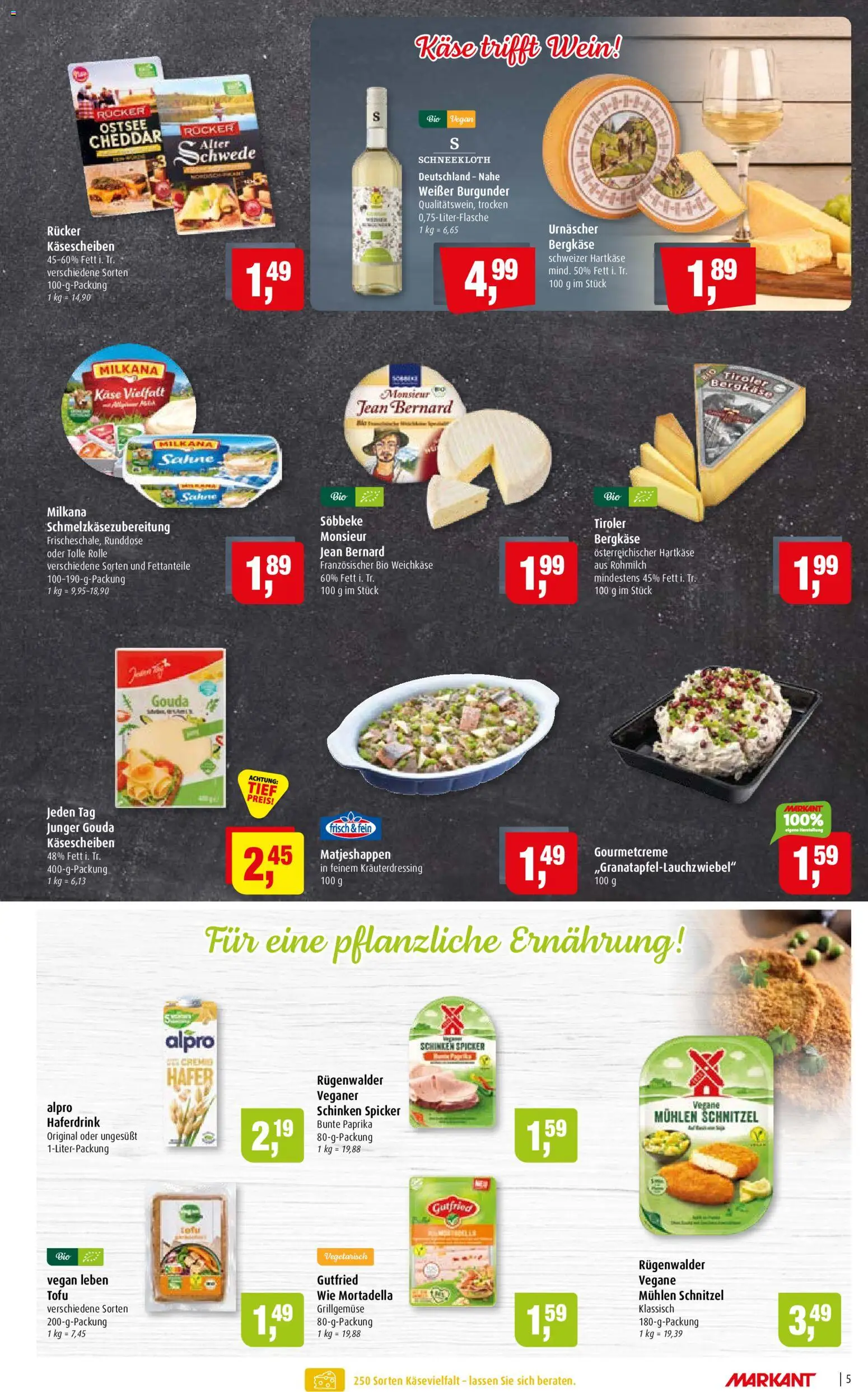 Markant Prospekt – gültig ab 17.08.2026 | Seite: 5 | Produkte: Milkana, Gouda, Alpro, Paprika