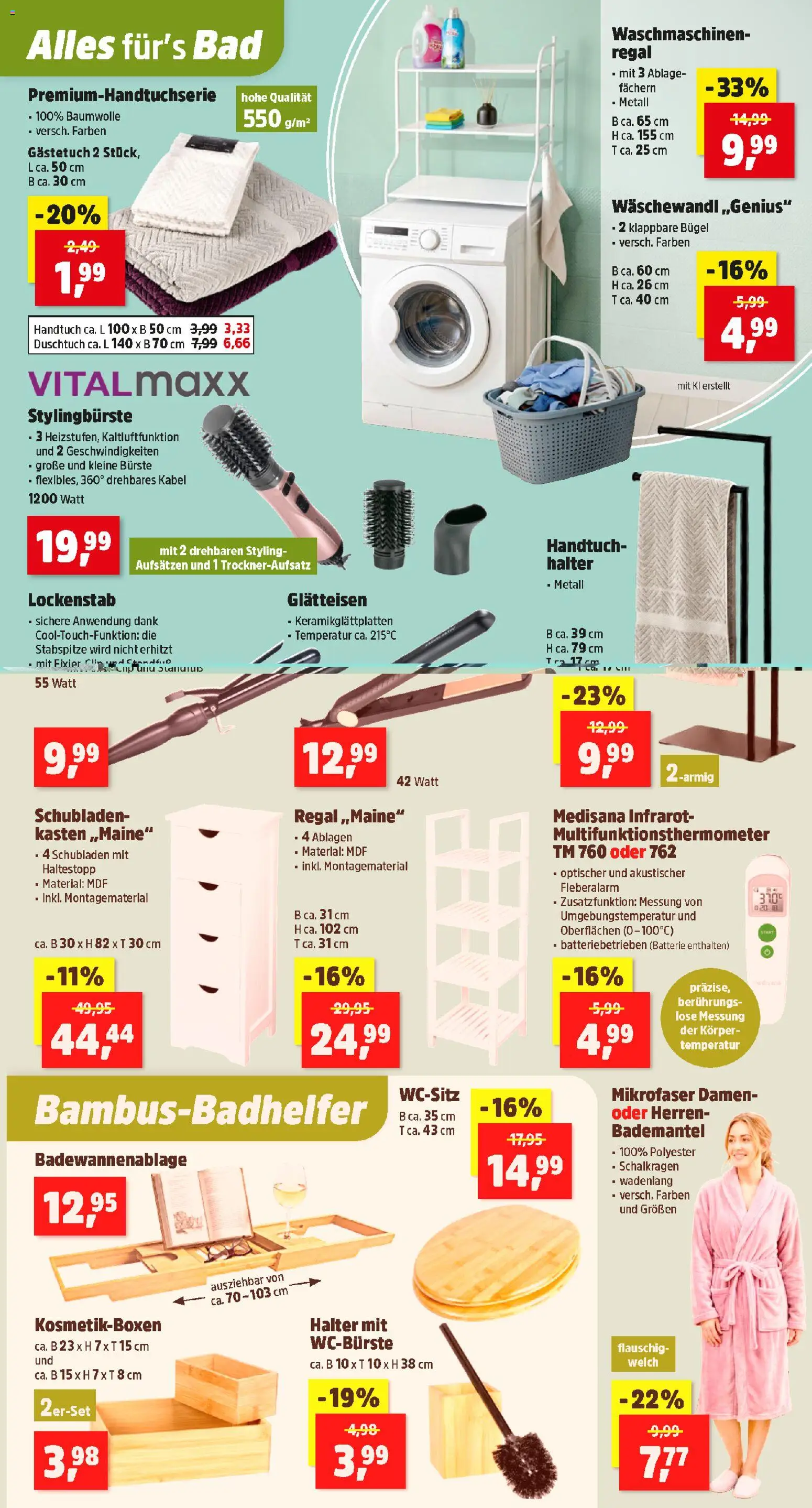 Thomas Philipps Flugblatt gültig ab 10.08.2026 | Seite: 9 | Produkte: Bademantel, Regal, Bad, Bürste
