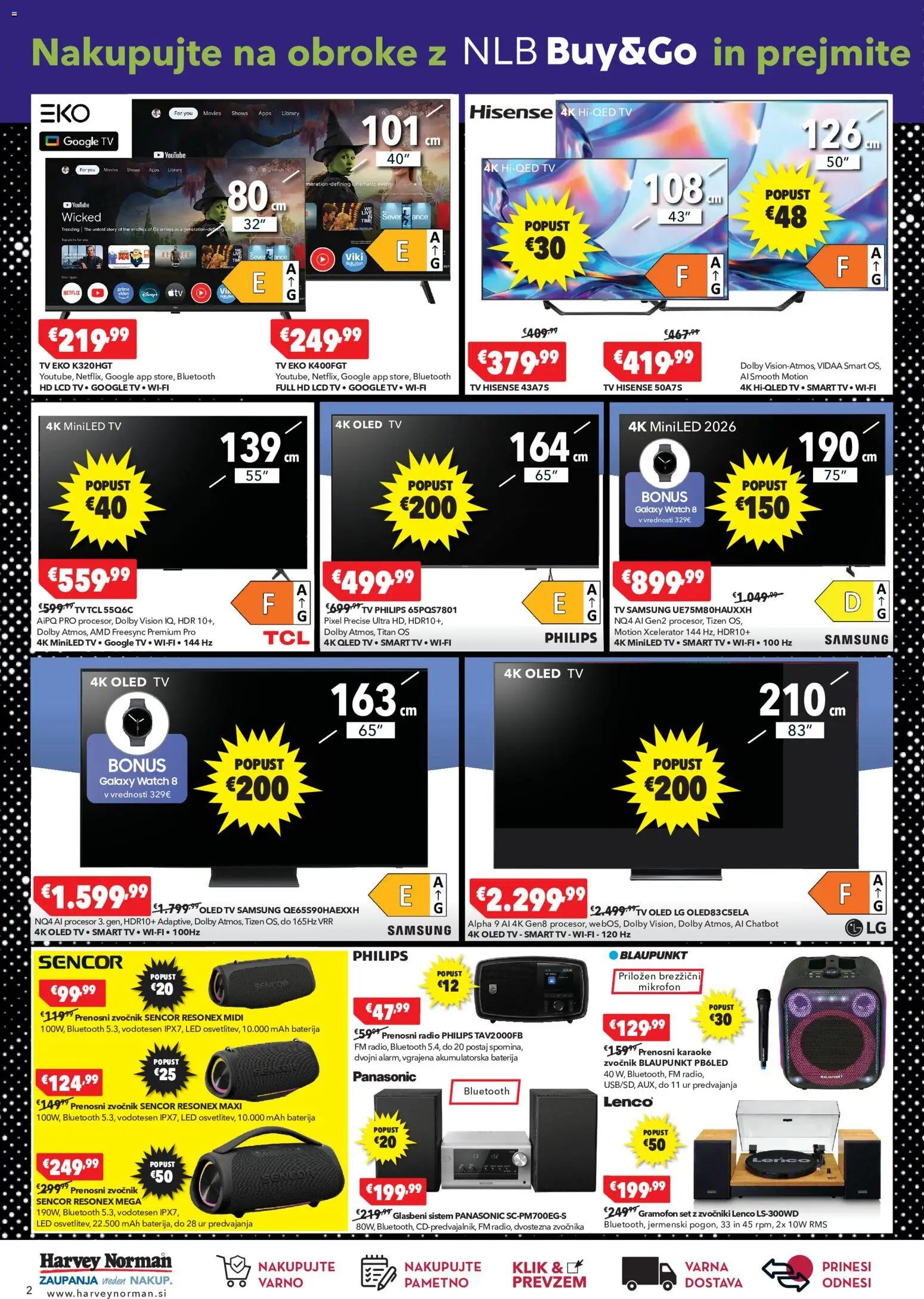 Novi Harvey Norman katalog ponudbe – veljaven od 21.10.2026 | Stran: 2 | Izdelki: Radio, Mikrofon, Zvocnik, Karaoke