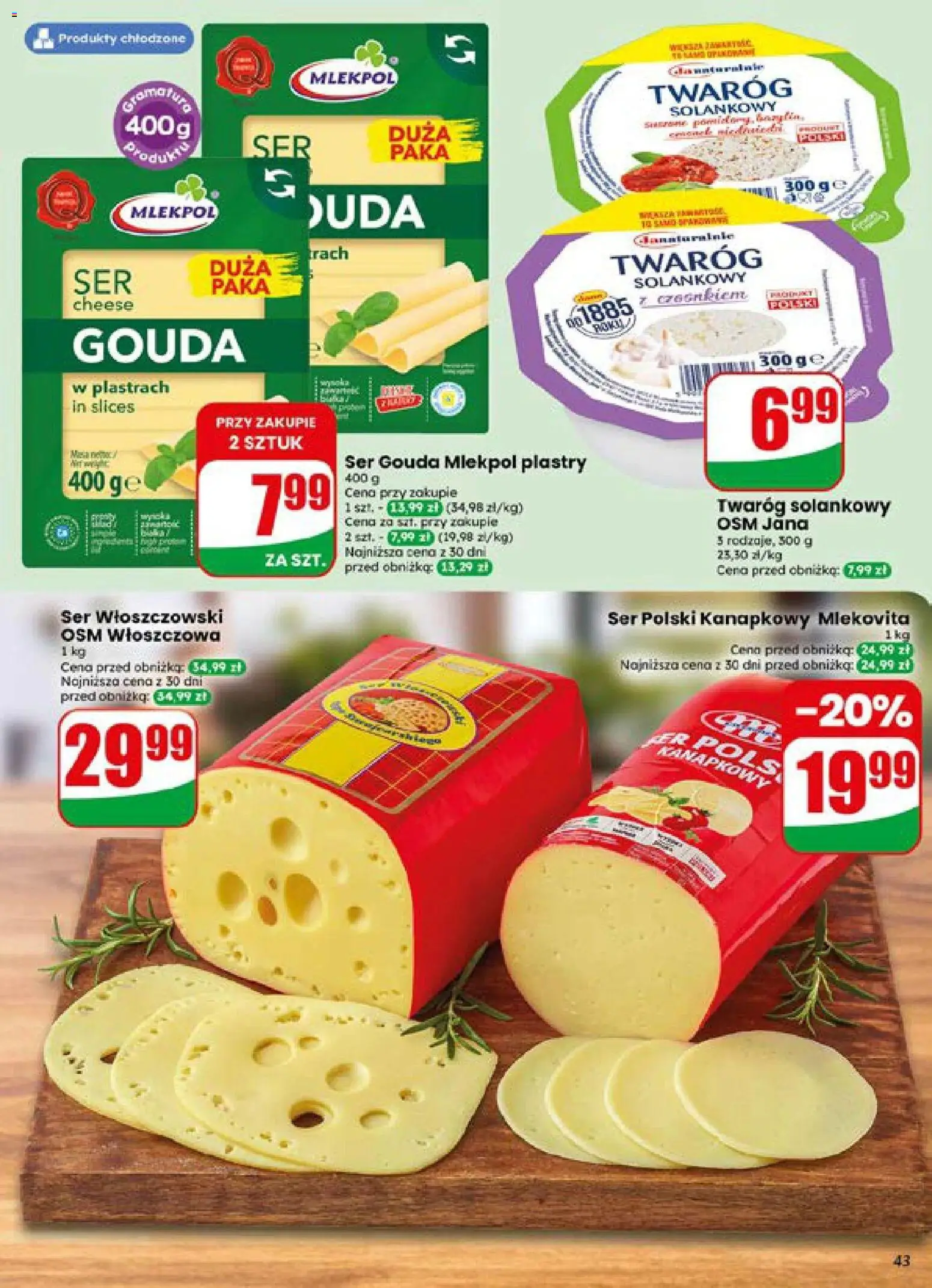 Dino gazetka od 15.07.2026 | Strona: 43 | Produkty: Ser, Twaróg, Ser gouda