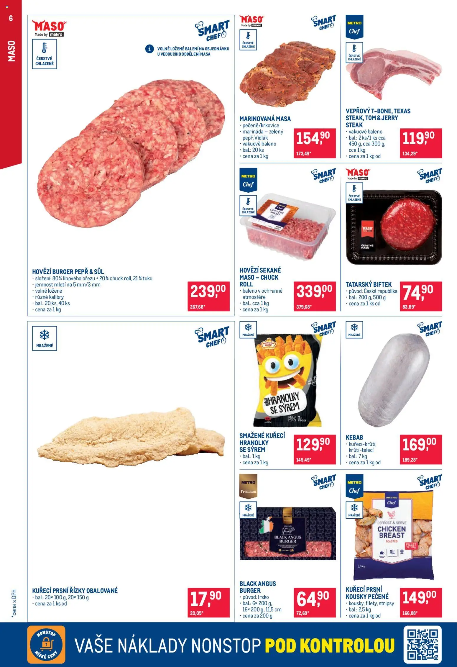 Makro leták - Gastronomie od 26.08.2026 | Strana: 6 | Produkty: Řízky, Hranolky, Tatarský biftek, Sůl