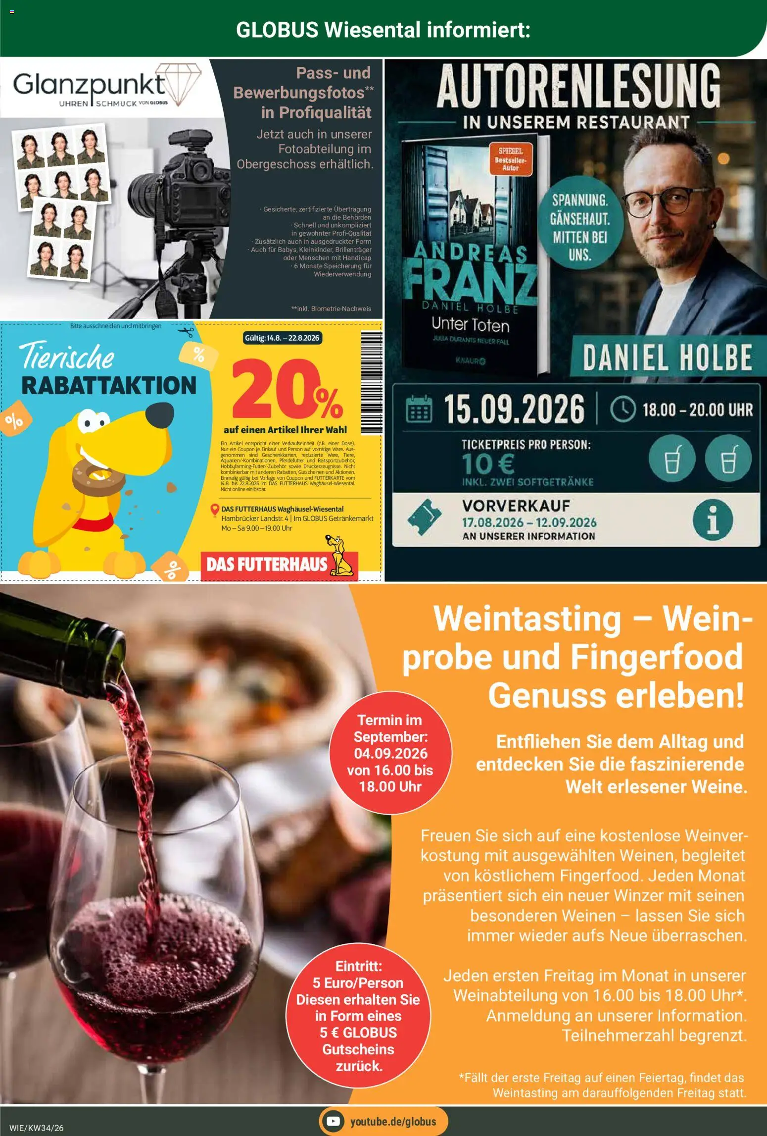 Globus Prospekt Waghäusel-Wiesental – gültig ab 17.08.2026 | Seite: 16 | Produkte: Spiegel, Wein, Uhr