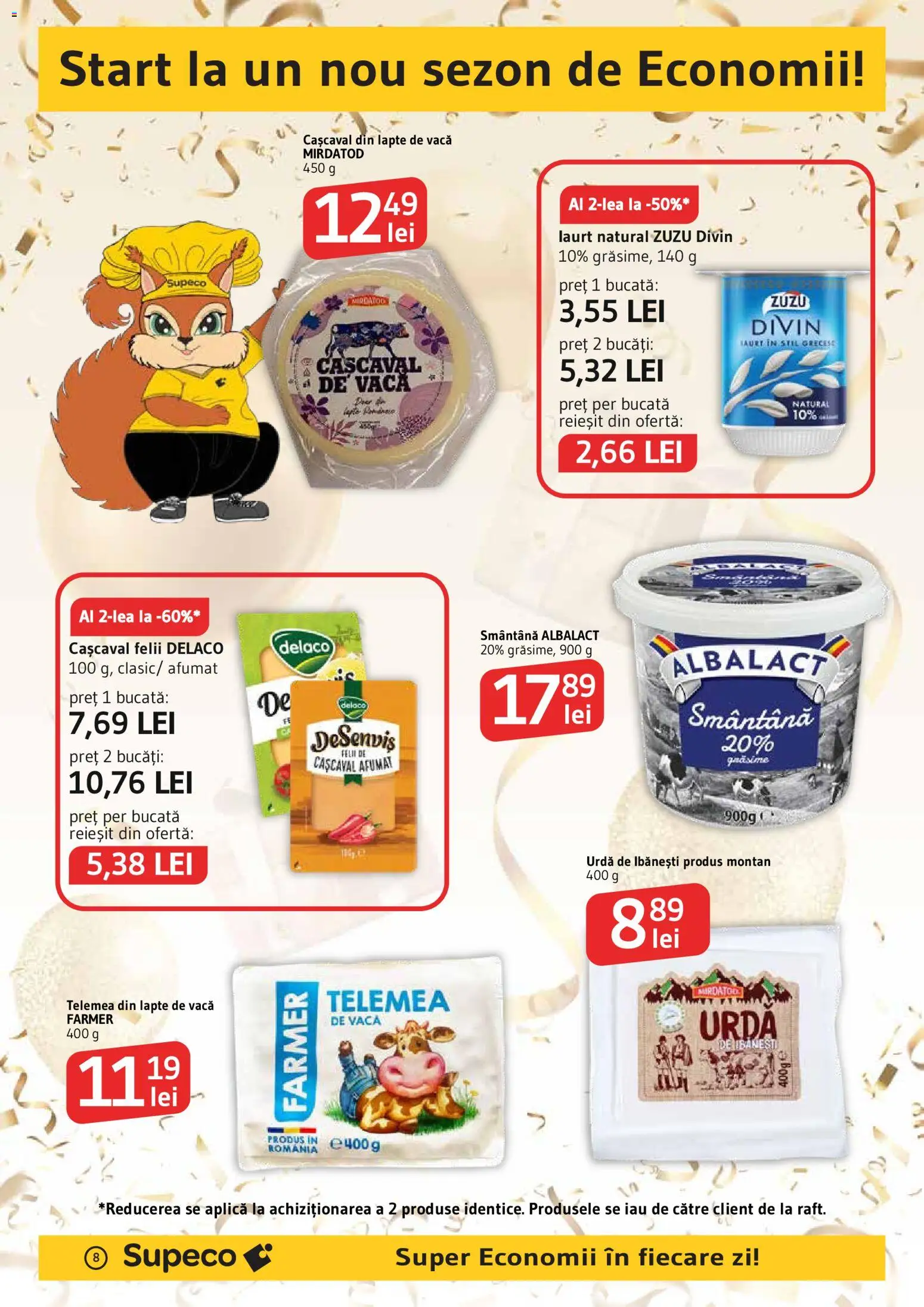 Noul catalog Supeco – valabil de la 03.09.2026 | Pagină: 8 | Produse: Delaco, Aplică, Cașcaval, Smântână
