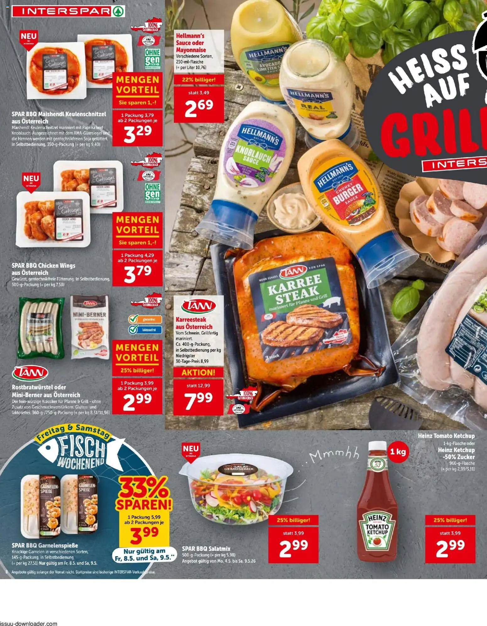 Interspar - Flugblatt gültig ab 07.05.2026 | Seite: 8 | Produkte: Ketchup, Zucker, Knoblauch, Fisch