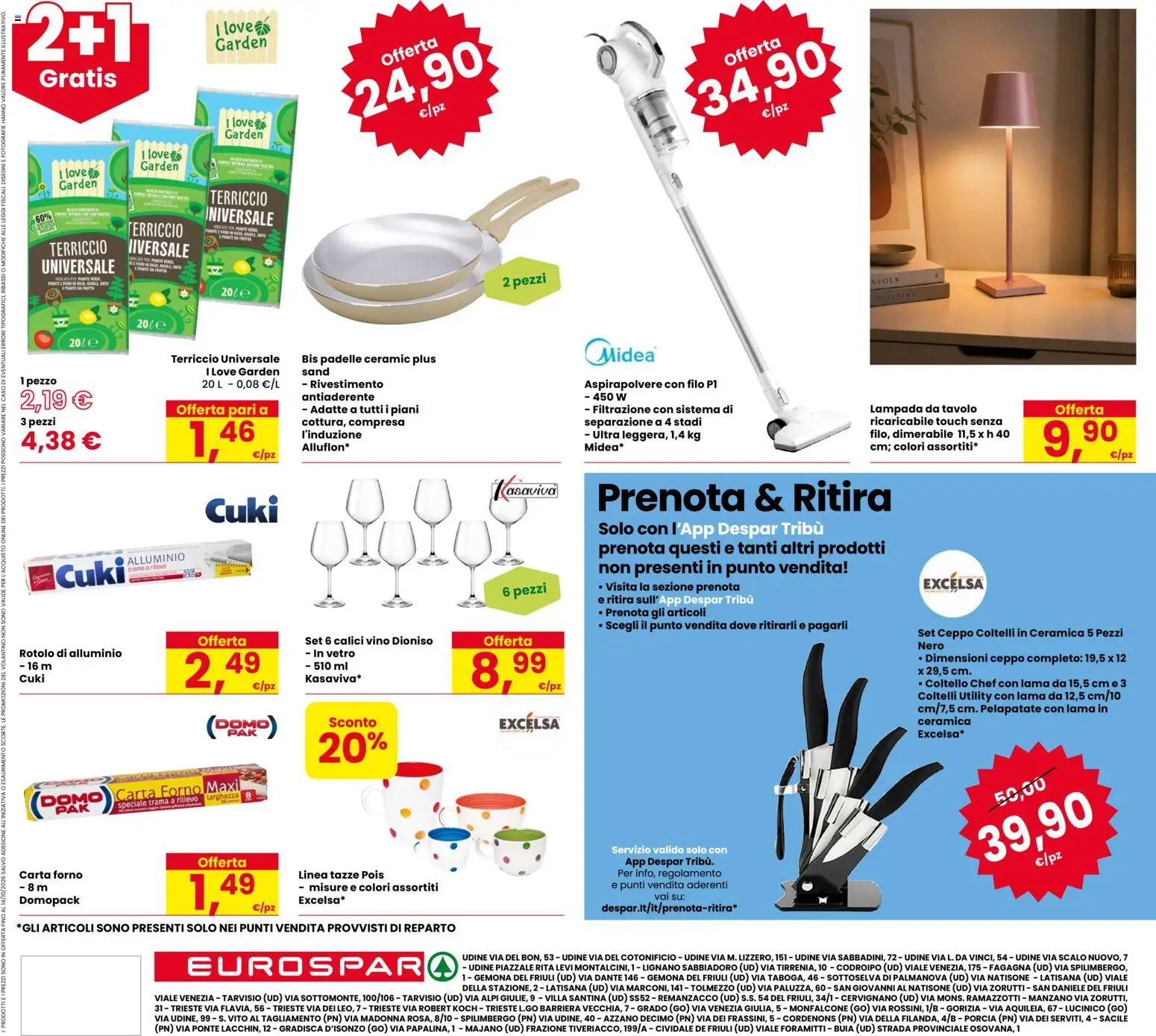 Volantino Eurospar del 01/10/2026 | Pagina: 24 | Prodotti: Alluminio, Carta forno, Aspirapolvere, Lampada